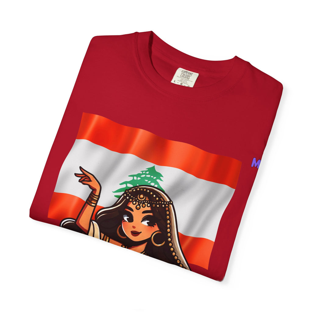 Lebanese Pride “Cedar Goddess” Unisex T-Shirt — White, Black, Military Green (S–4XL)