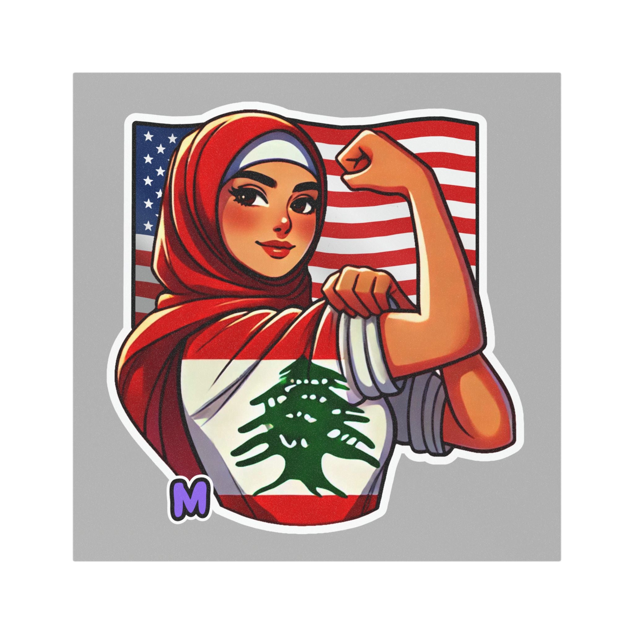 Lebanese-American Strong Car Magnet – Exclusive from Melgar's Paper Gallery