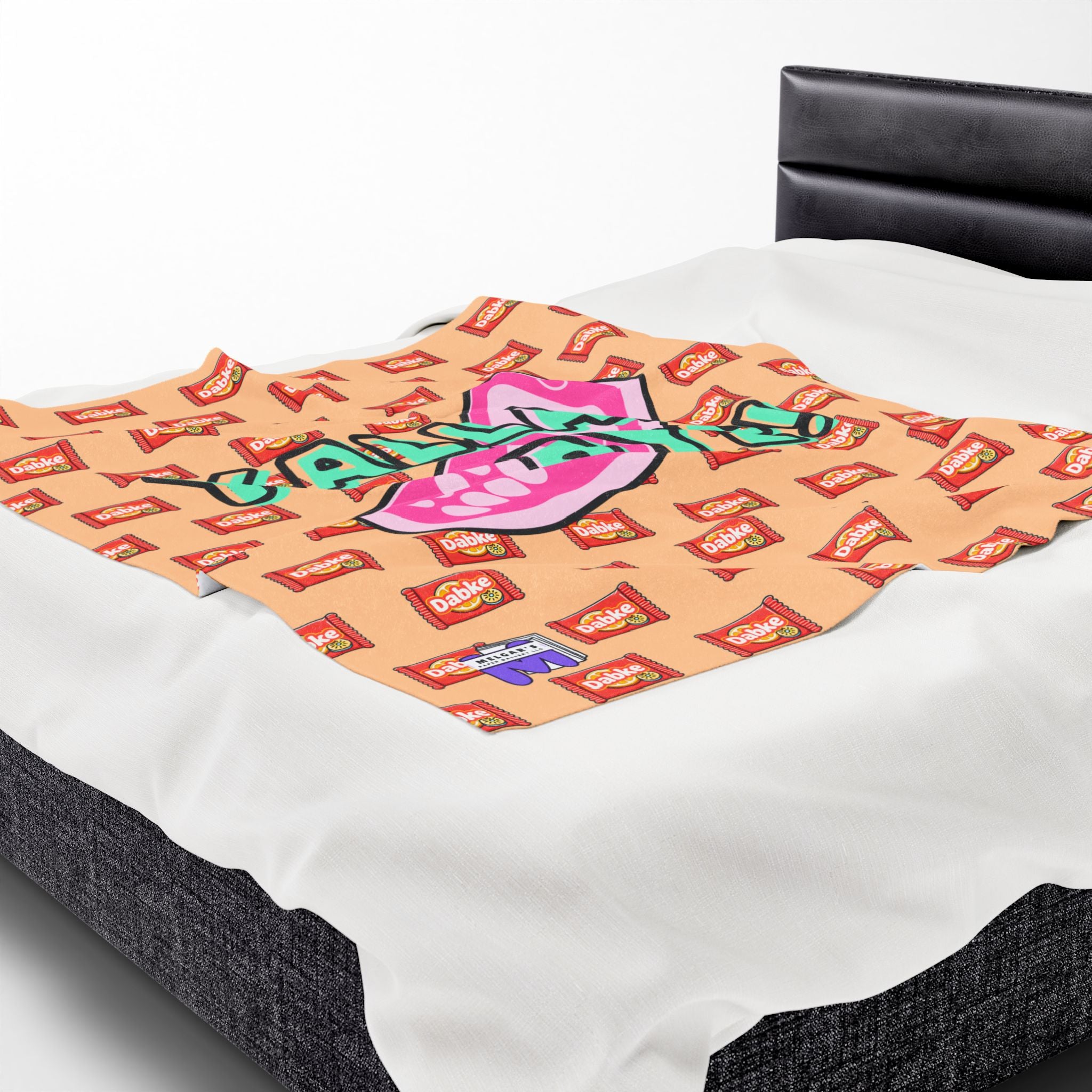 Lebanese Plush Blanket with Dabke Snack Bar Design