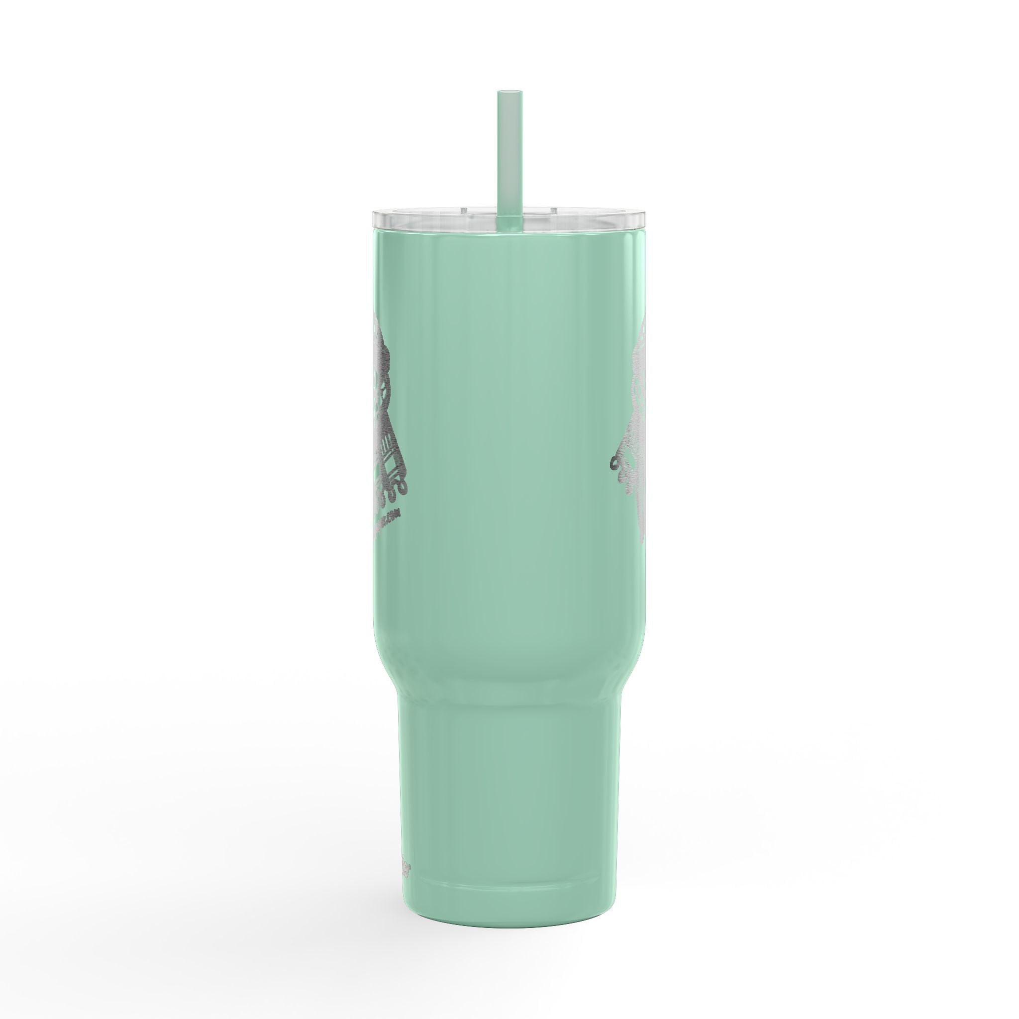 Keffiyeh Buddy Travel Tumbler with Handle & Straw — Vacuum-Insulated, 40 oz