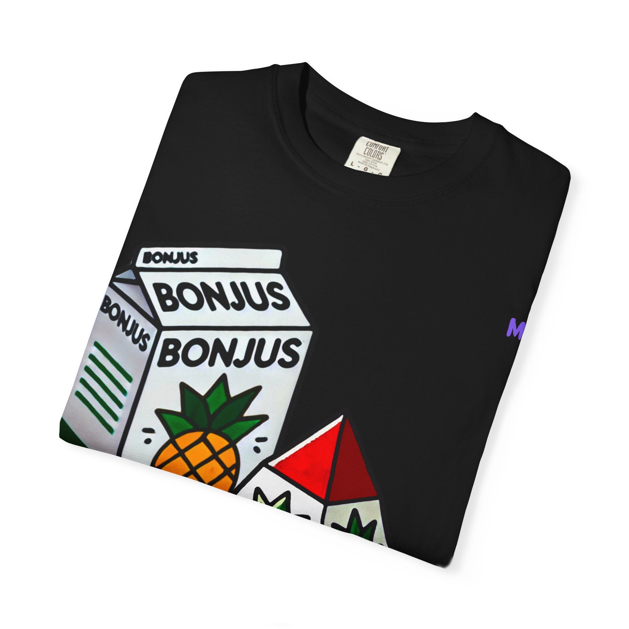 Bonjus Pineapple Juice Graphic Tee — Unisex T-Shirt (Red, Military Green, Charcoal, White | S–4XL)