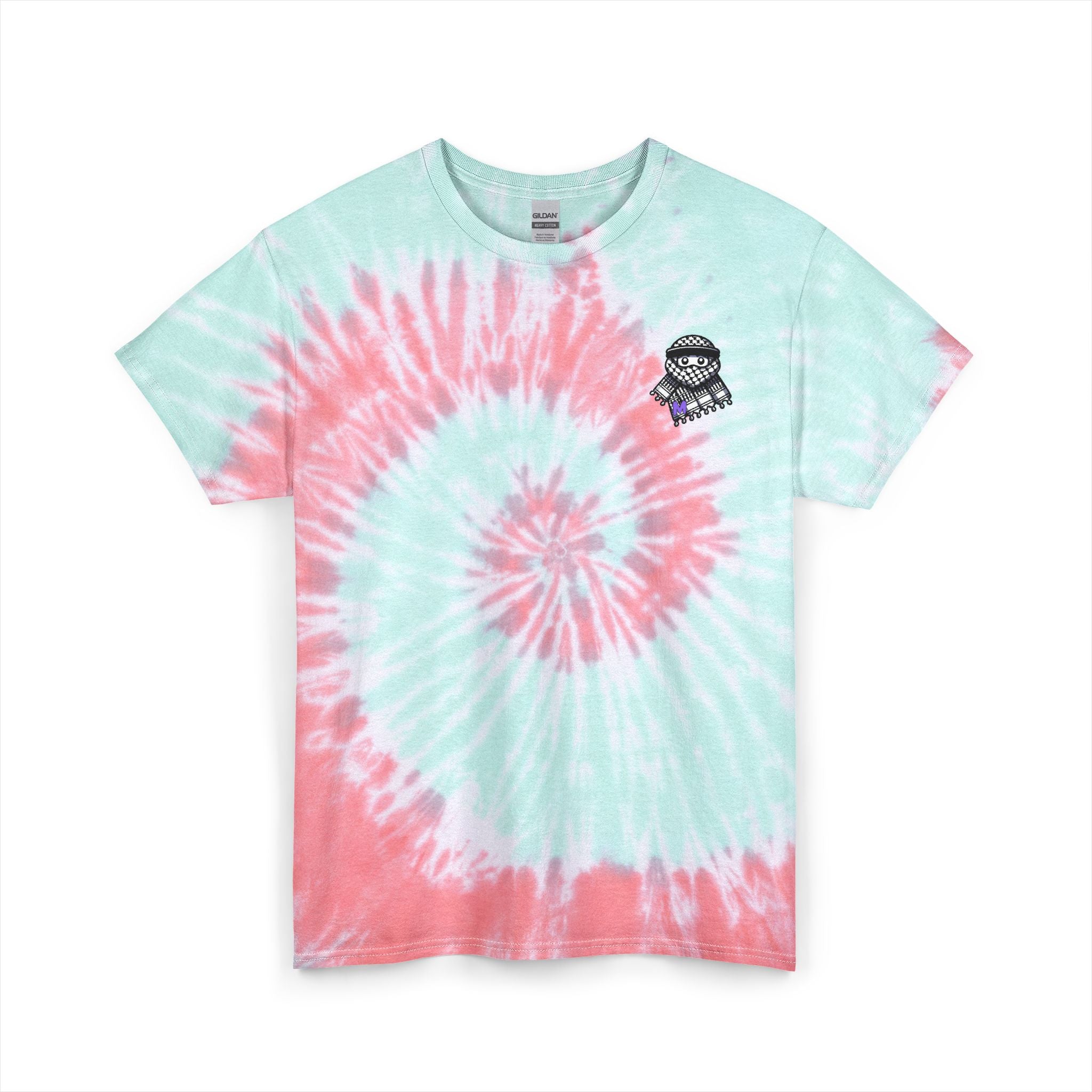 Keffiyeh Buddy Tie Dye Cotton Tee by Melgar's Paper Gallery - Unisex Tee for Men & Women