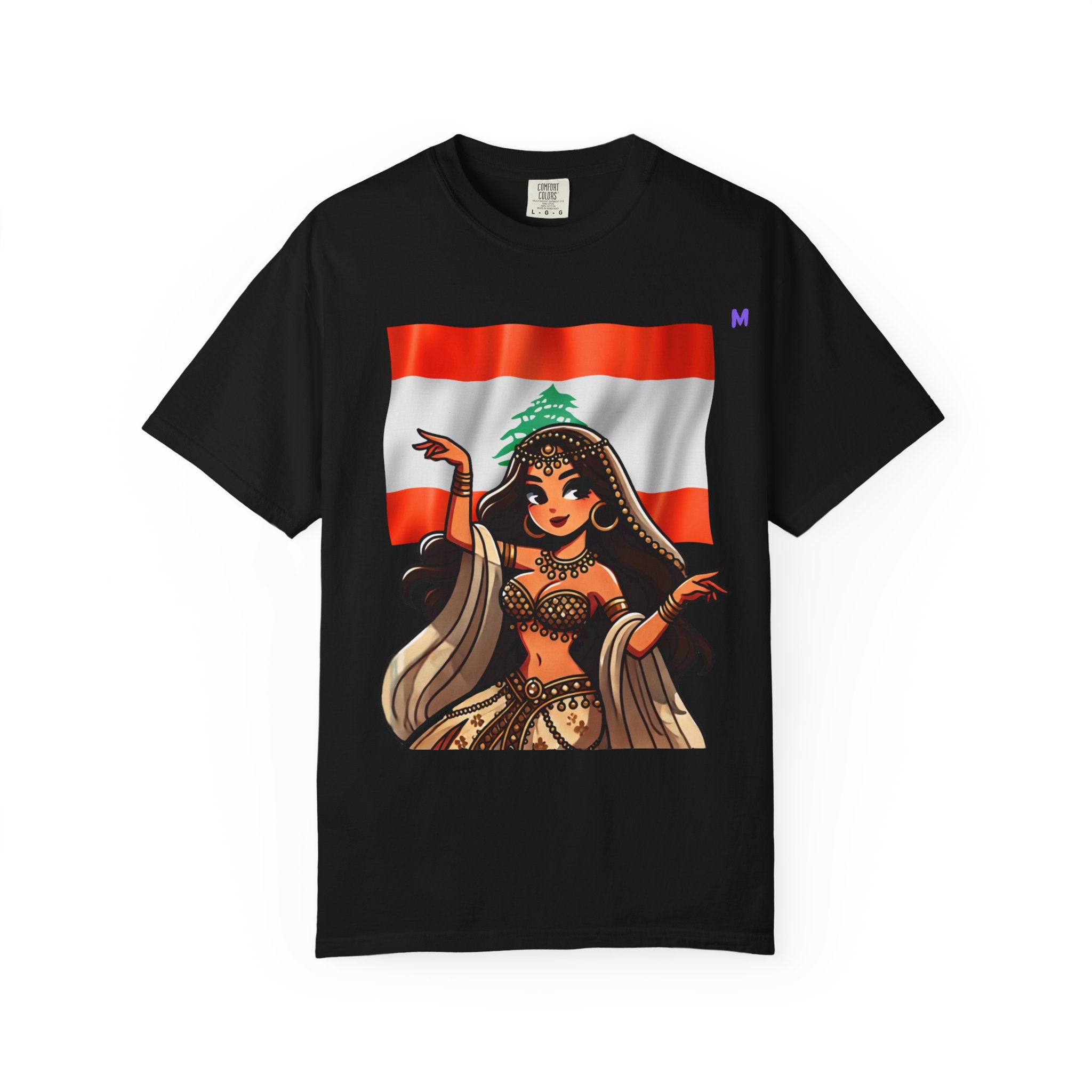 Lebanese Pride “Cedar Goddess” Unisex T-Shirt — White, Black, Military Green (S–4XL)