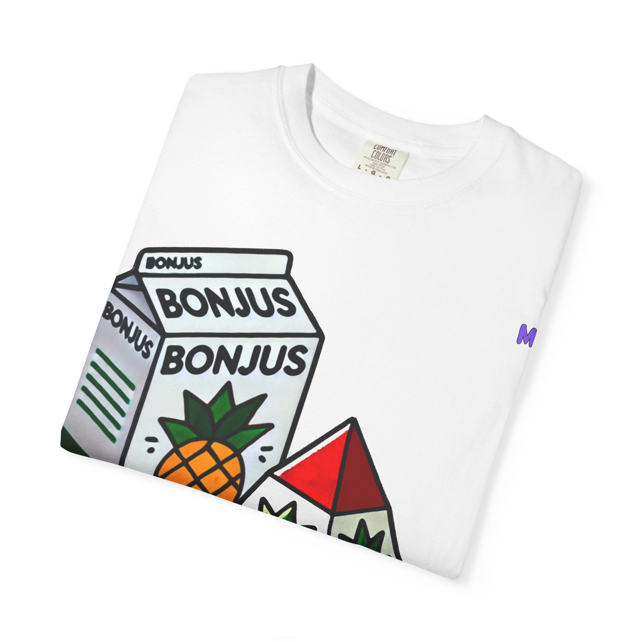 Bonjus Pineapple Juice Graphic Tee — Unisex T-Shirt (Red, Military Green, Charcoal, White | S–4XL)