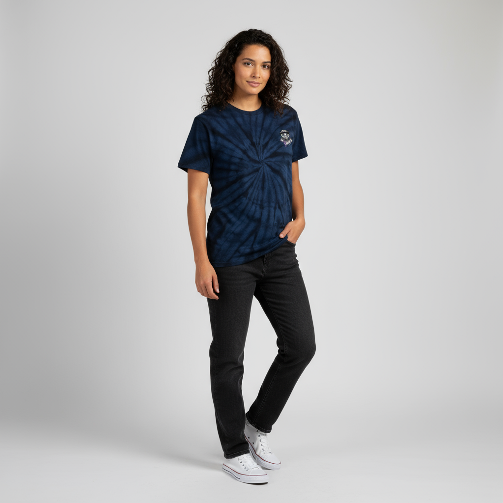 Keffiyeh Buddy Tie Dye Cotton Tee by Melgar's Paper Gallery - Unisex Tee for Men & Women