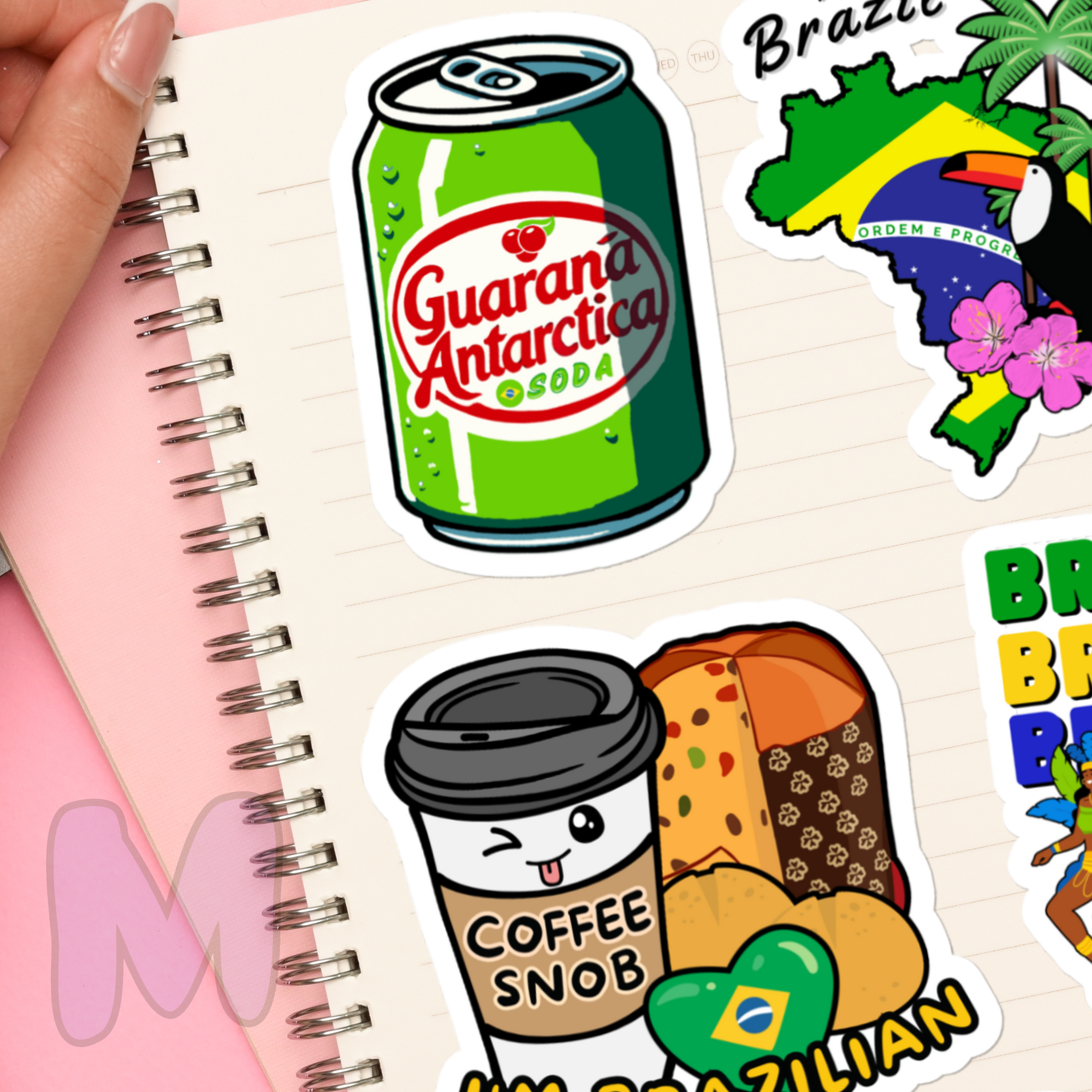 Waterproof Brazilian Culture Sticker Pack - Large Vinyl Decals