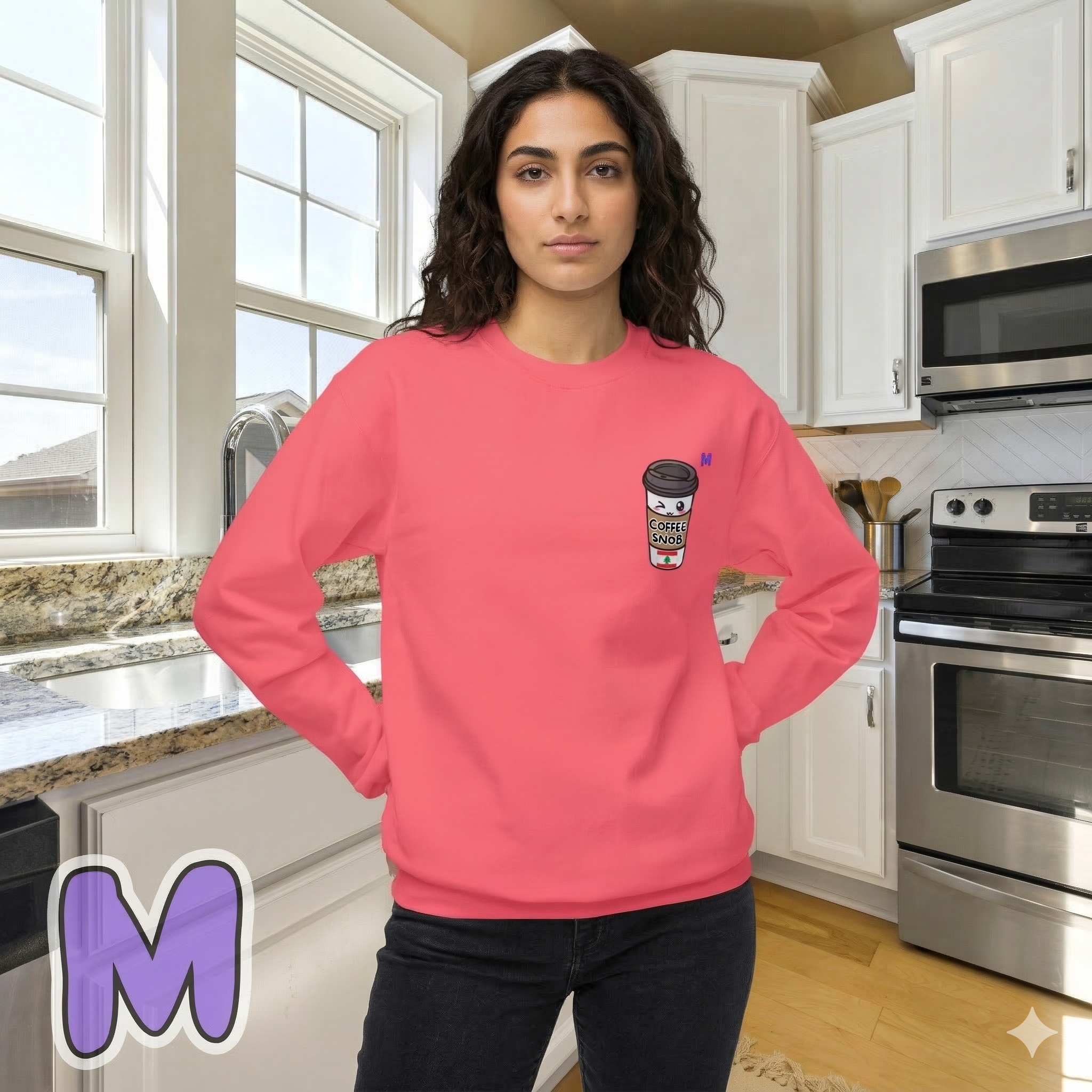 The Lebanese Coffee Snob & Man'oushe Cultural Sweatshirt