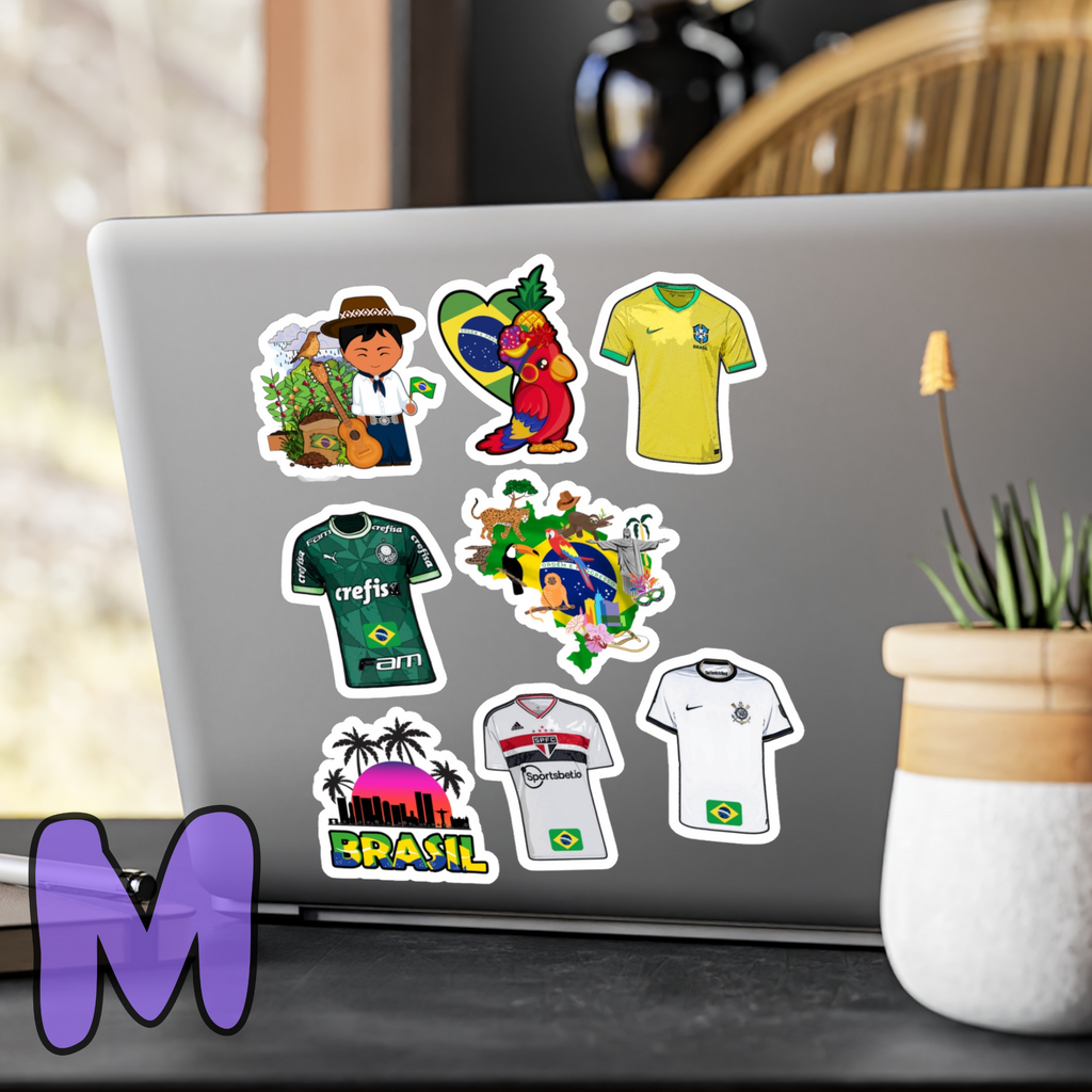Brazilian Soccer Heritage and Cultural Icon Sticker Set