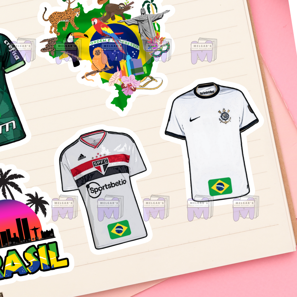 Brazilian Soccer Heritage and Cultural Icon Sticker Set