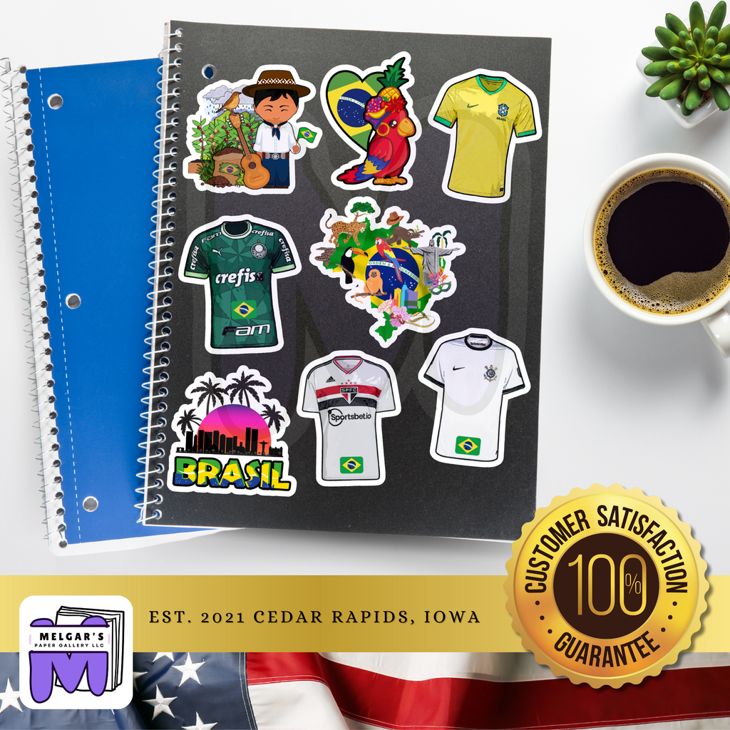Brazilian Soccer Heritage and Cultural Icon Sticker Set