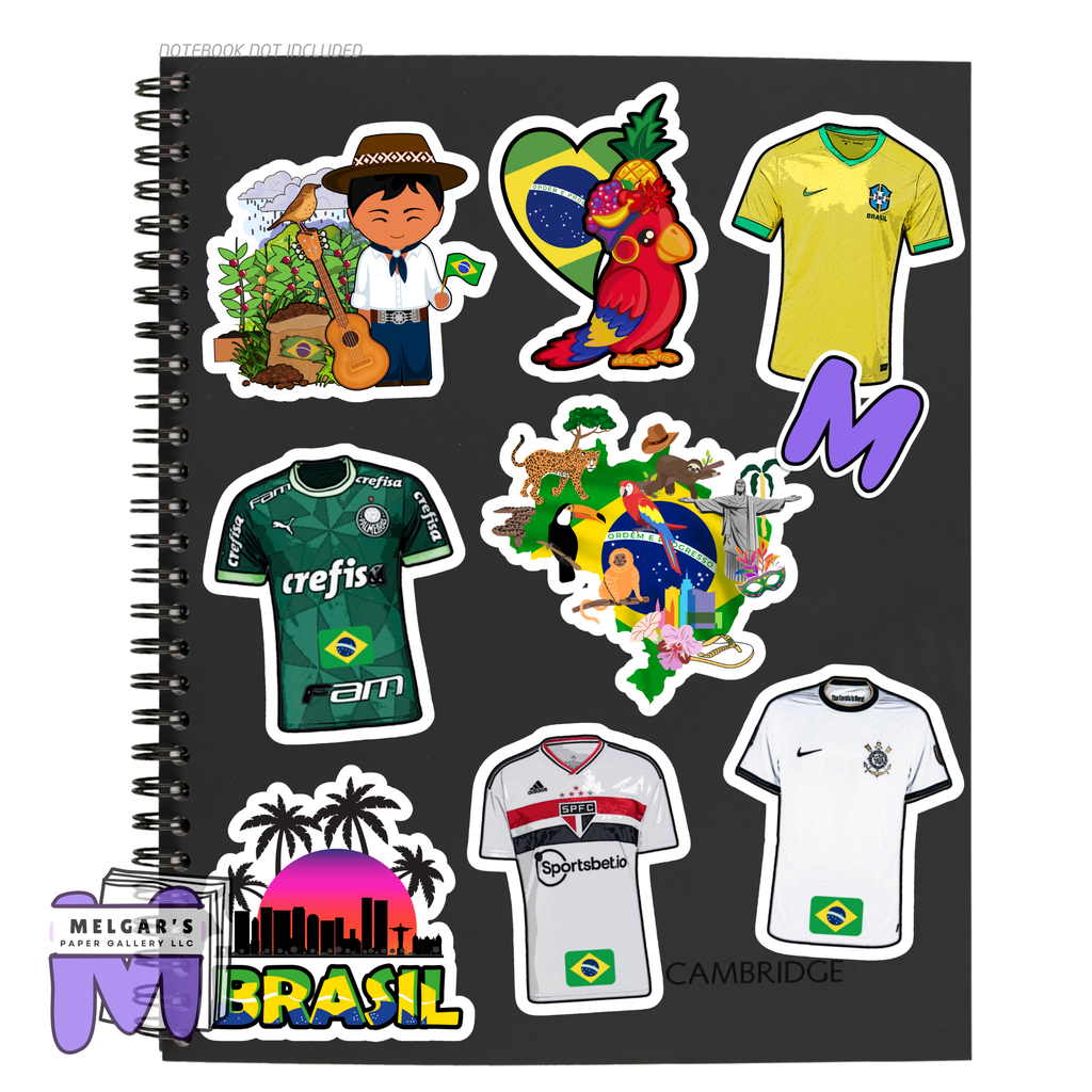 Brazilian Soccer Heritage and Cultural Icon Sticker Set