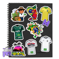 Brazilian Soccer Heritage and Cultural Icon Sticker Set