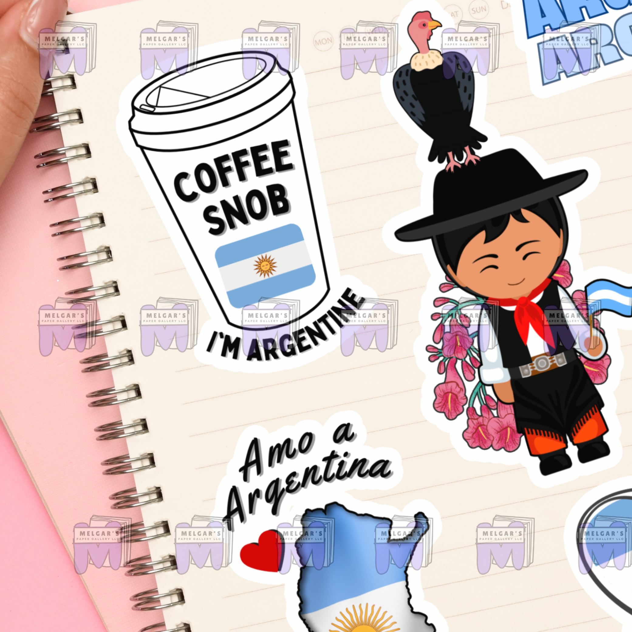 Argentina Heritage Vinyl Sticker Sheet – Vibrant Culture & Icons Decals for Laptops, Water Bottles, and Planners