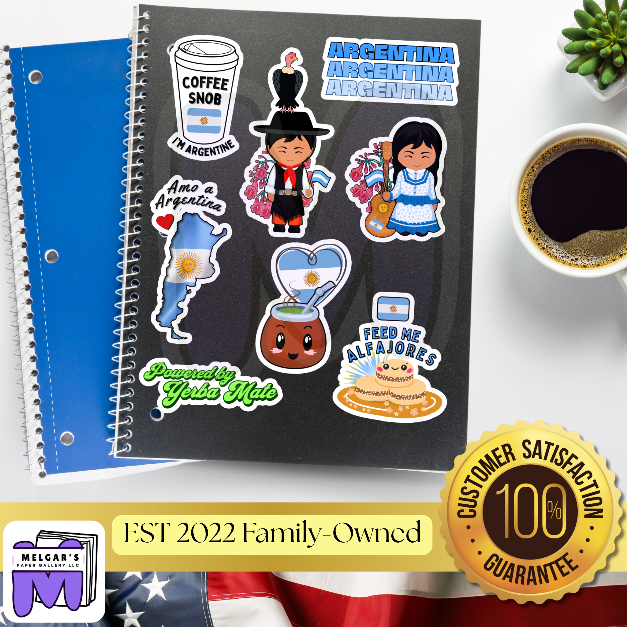 Argentina Heritage Vinyl Sticker Sheet – Vibrant Culture & Icons Decals for Laptops, Water Bottles, and Planners