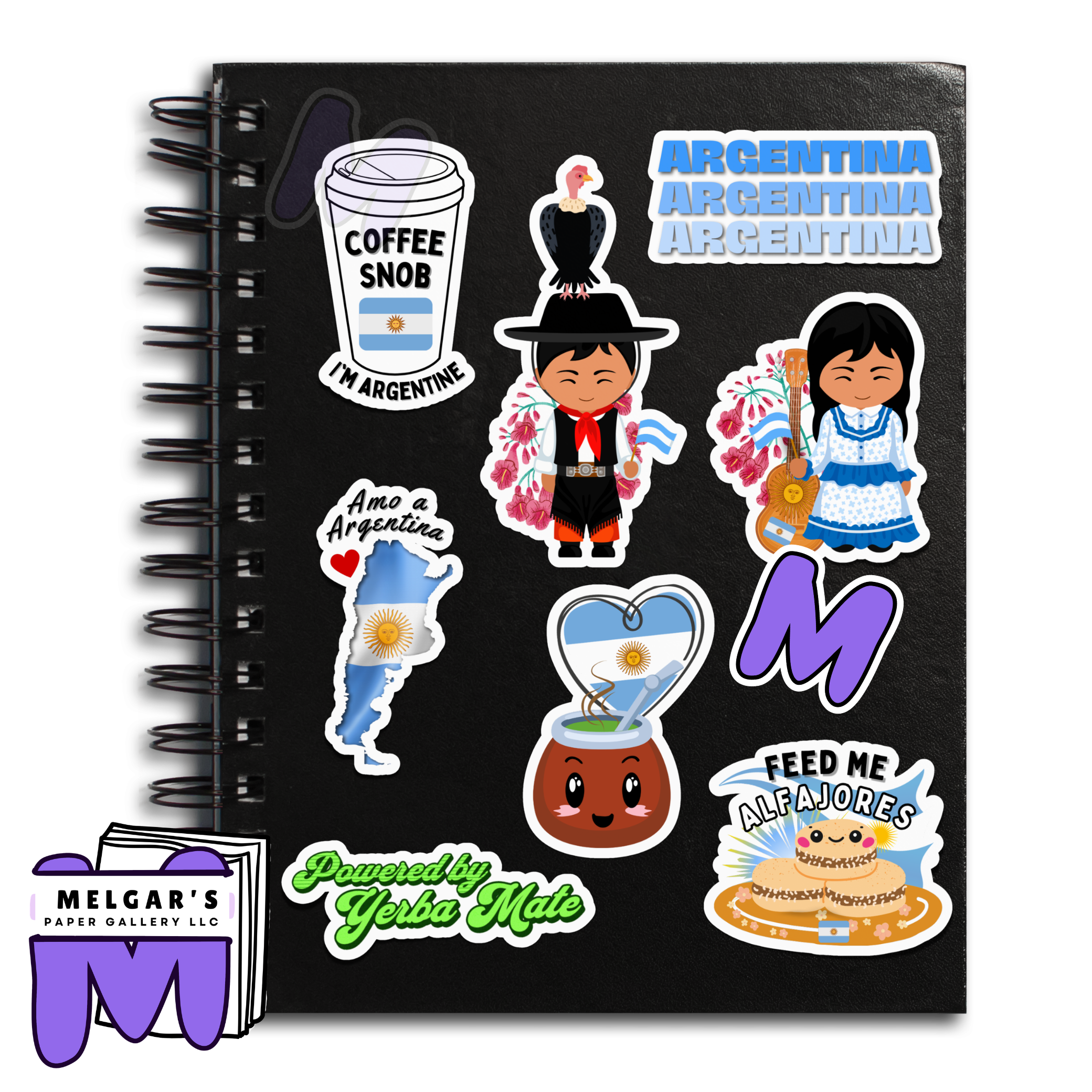 Argentina Heritage Vinyl Sticker Sheet – Vibrant Culture & Icons Decals for Laptops, Water Bottles, and Planners