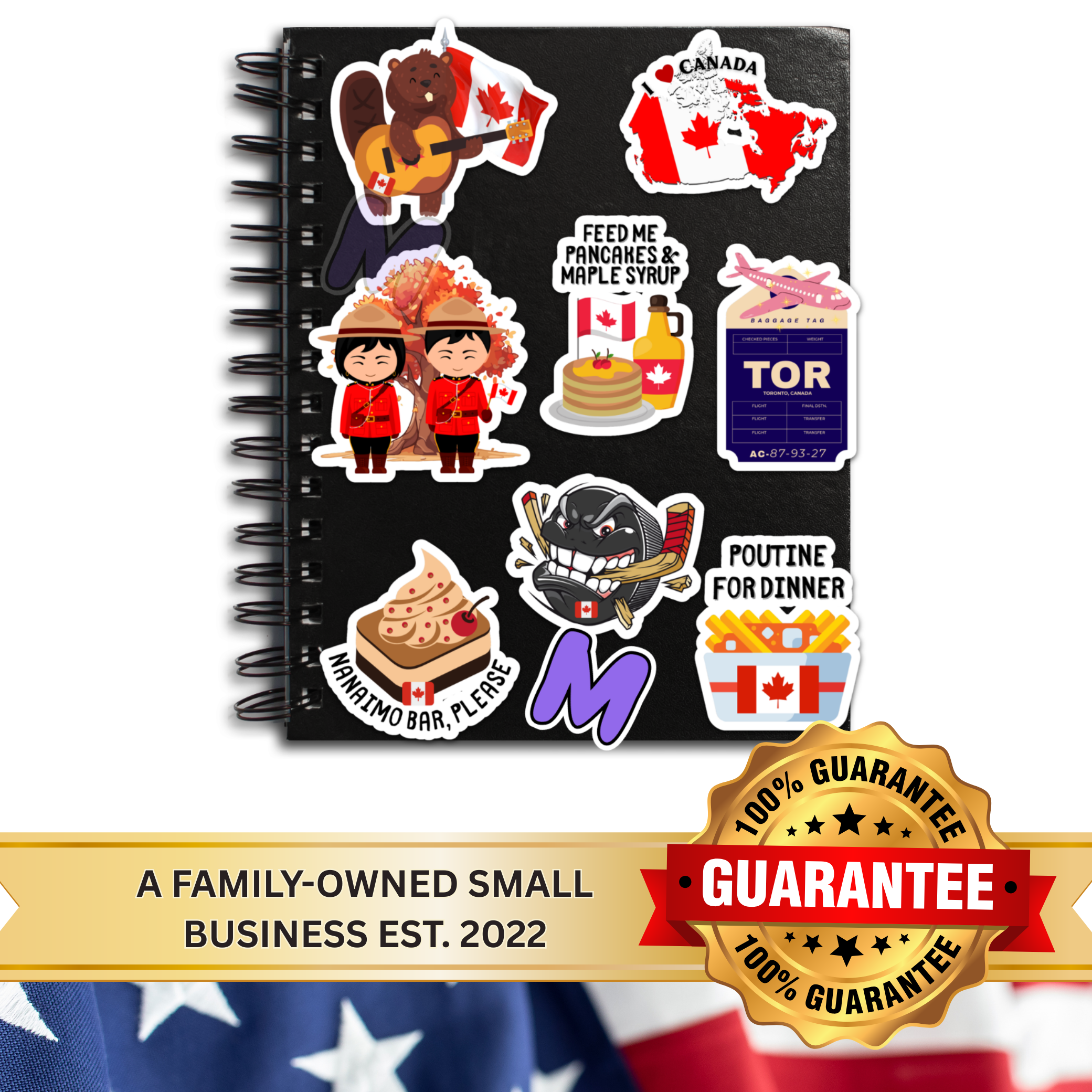 Waterproof Canada Sticker Pack | Canadian Vinyl Decals for Laptops & Water Bottles