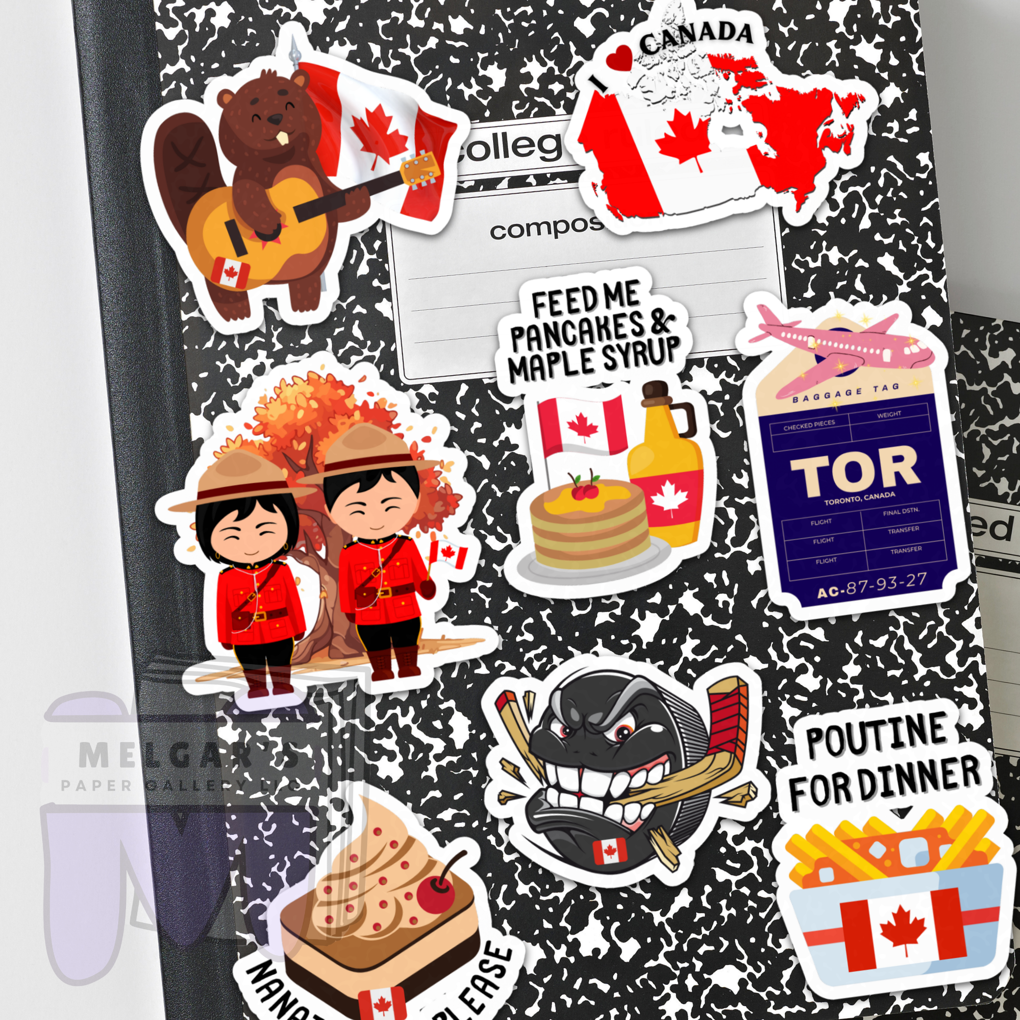 Waterproof Canada Sticker Pack | Canadian Vinyl Decals for Laptops & Water Bottles