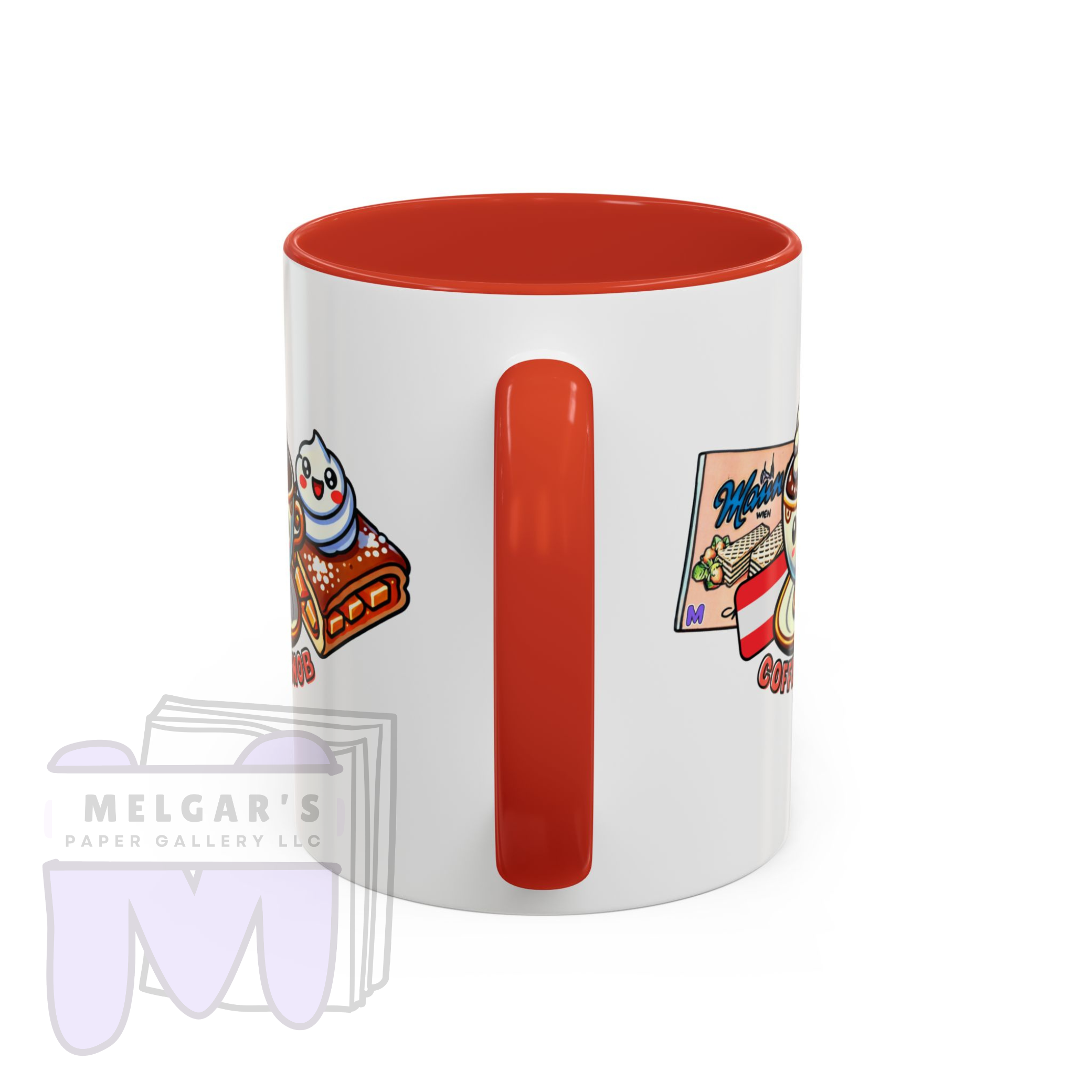 Austria Coffee Snob Mug Custom Gift Viennese Melange and Apfelstrudel