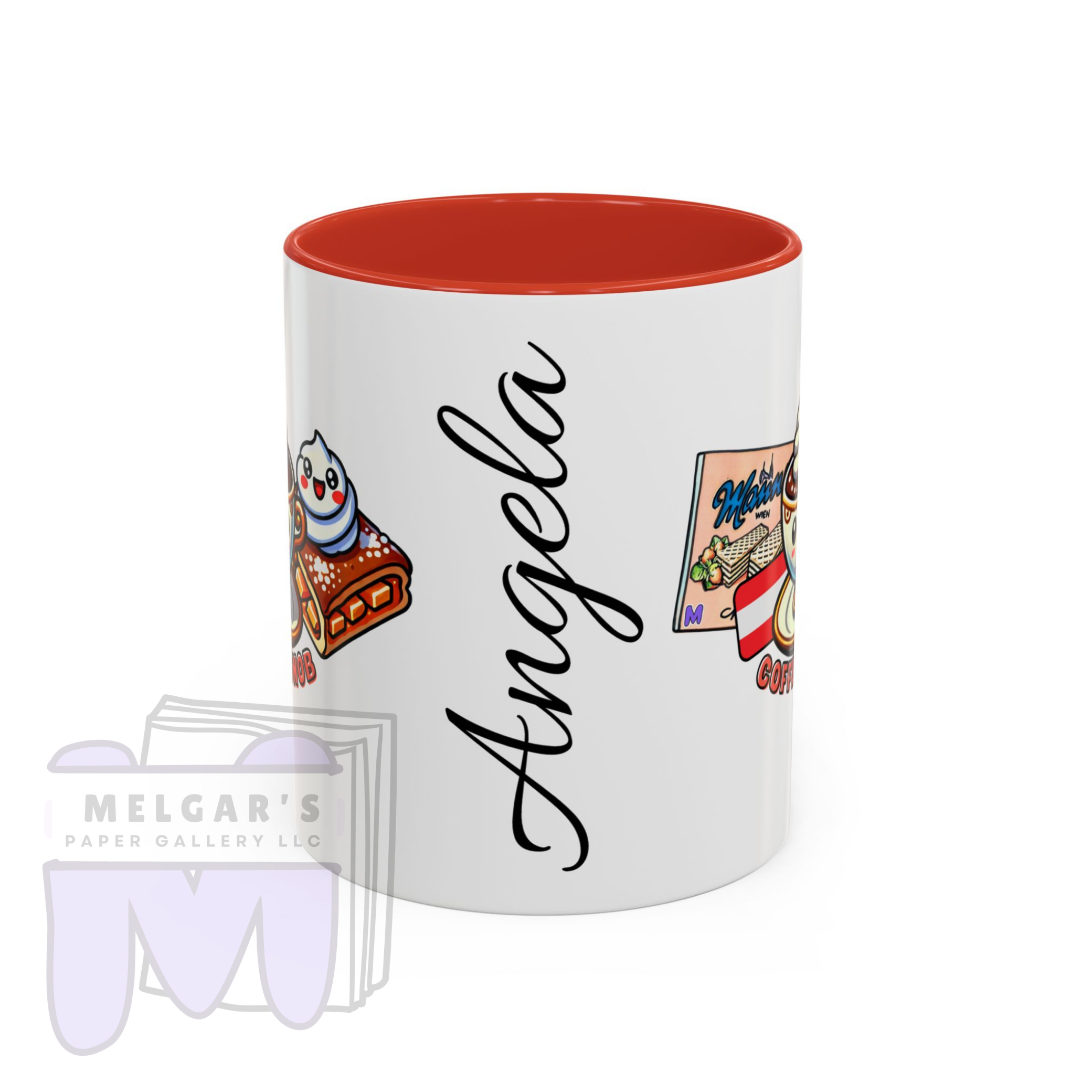 Austria Coffee Snob Mug Custom Gift Viennese Melange and Apfelstrudel