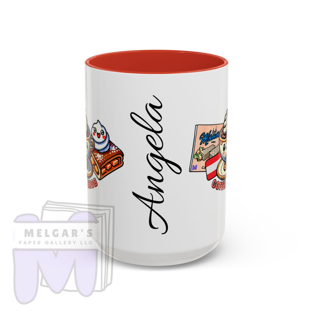 Austria Coffee Snob Mug Custom Gift Viennese Melange and Apfelstrudel