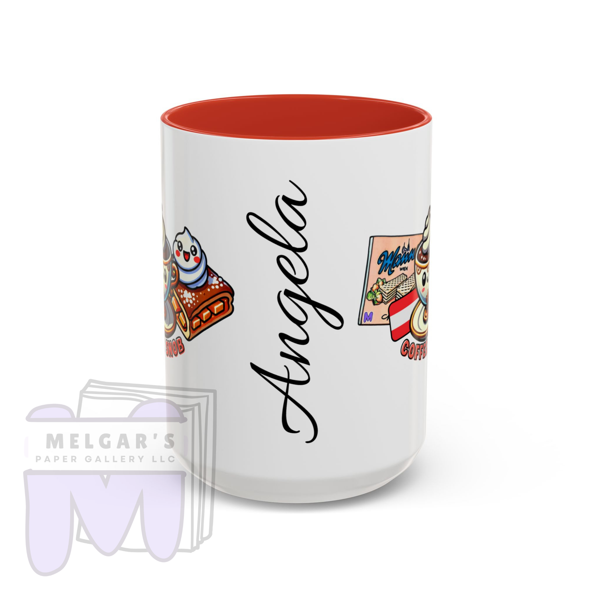Austria Coffee Snob Mug Custom Gift Viennese Melange and Apfelstrudel