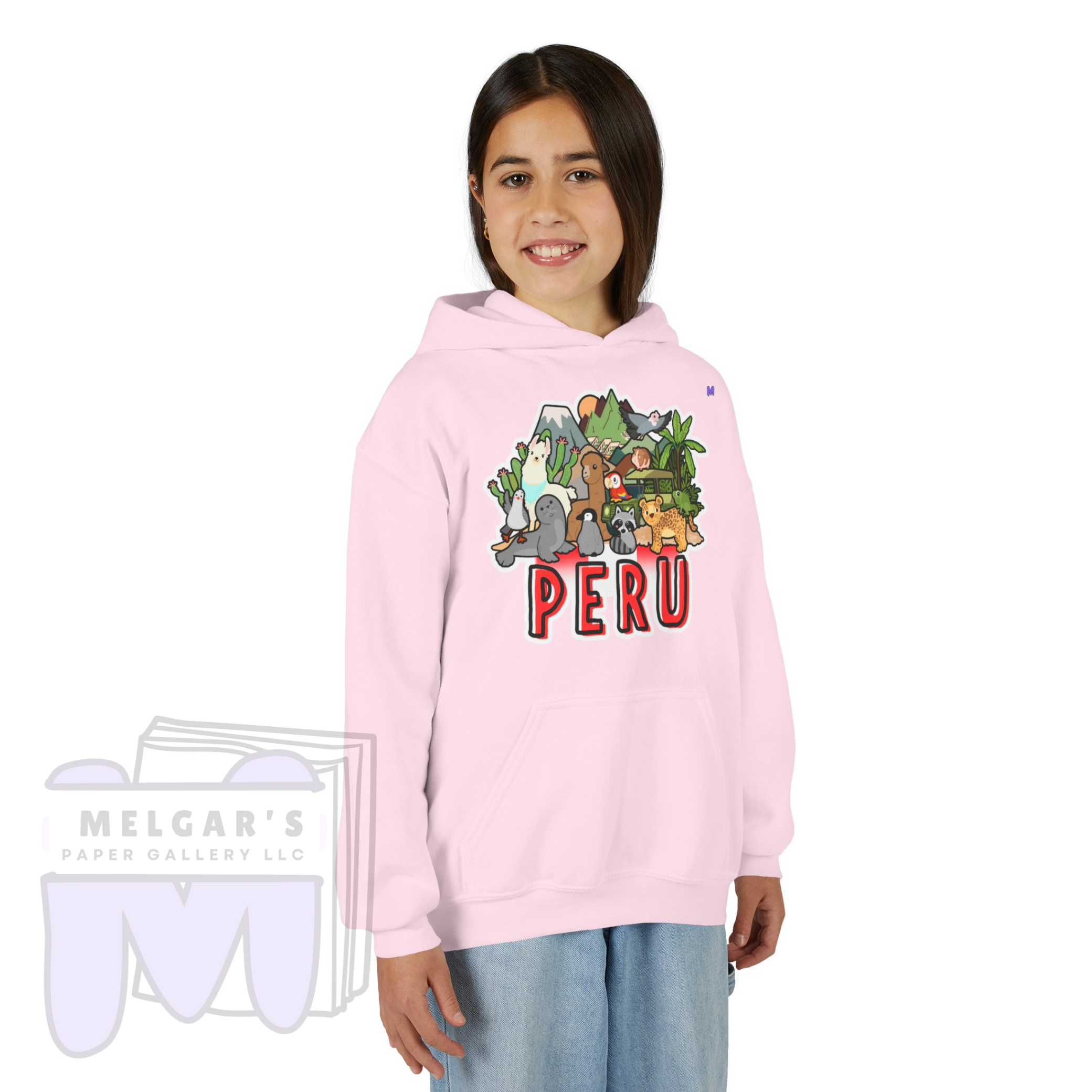 Peru Kids Hoodie – Cute Peru Landmark & Wildlife Graphic Sweatshirt - 4 Colors!