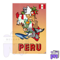 Educational Peru Wildlife and Map Classroom Poster