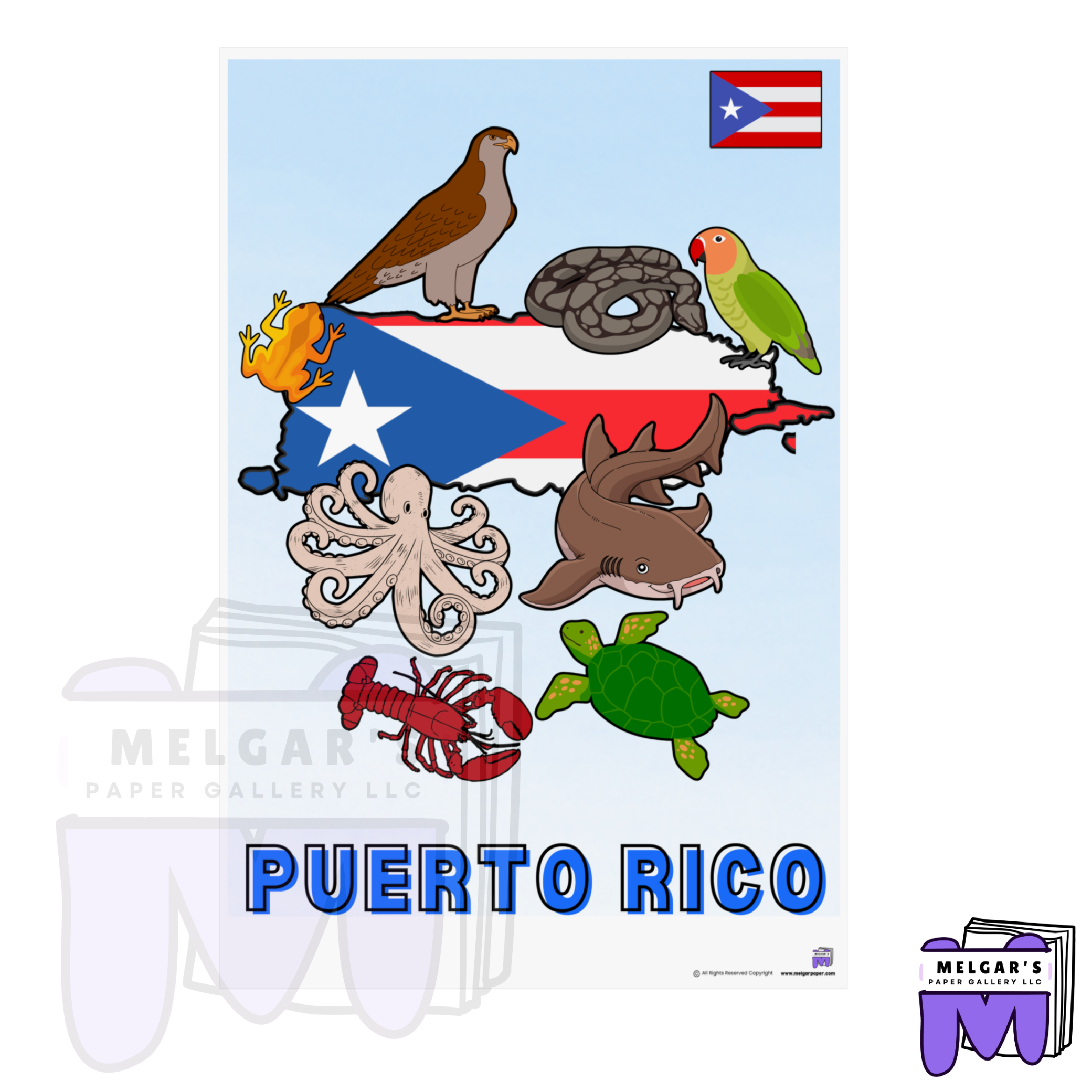 Puerto Rican Culture Educational Poster – Vibrant & Child-Friendly