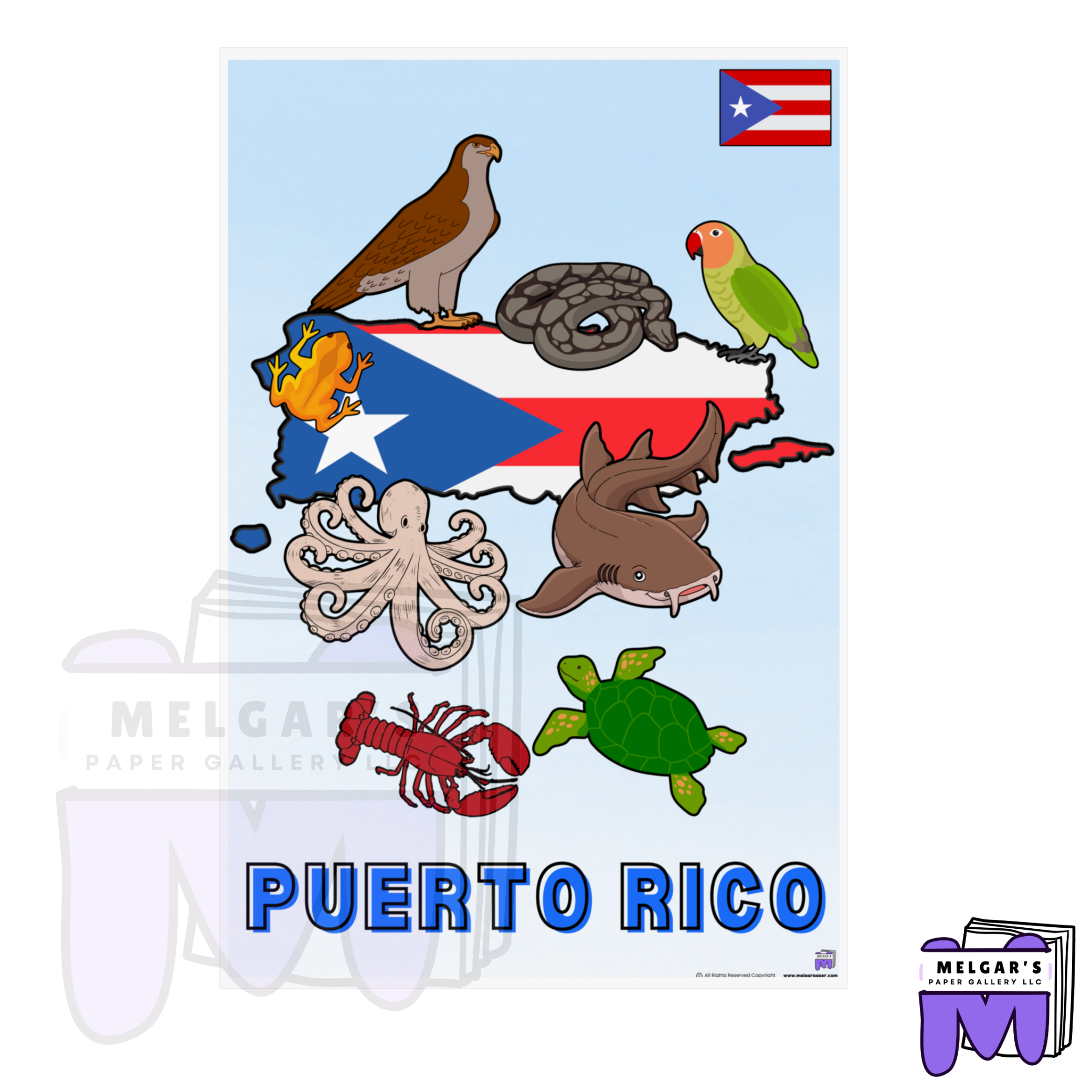 Puerto Rican Culture Educational Poster – Vibrant & Child-Friendly