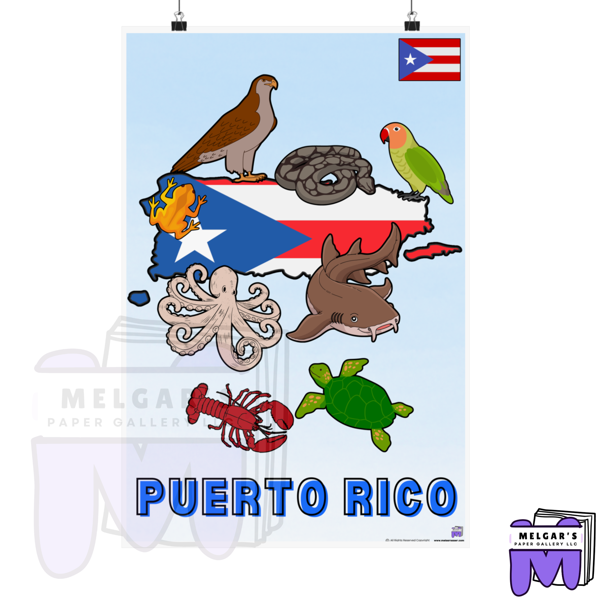 Puerto Rican Culture Educational Poster – Vibrant & Child-Friendly