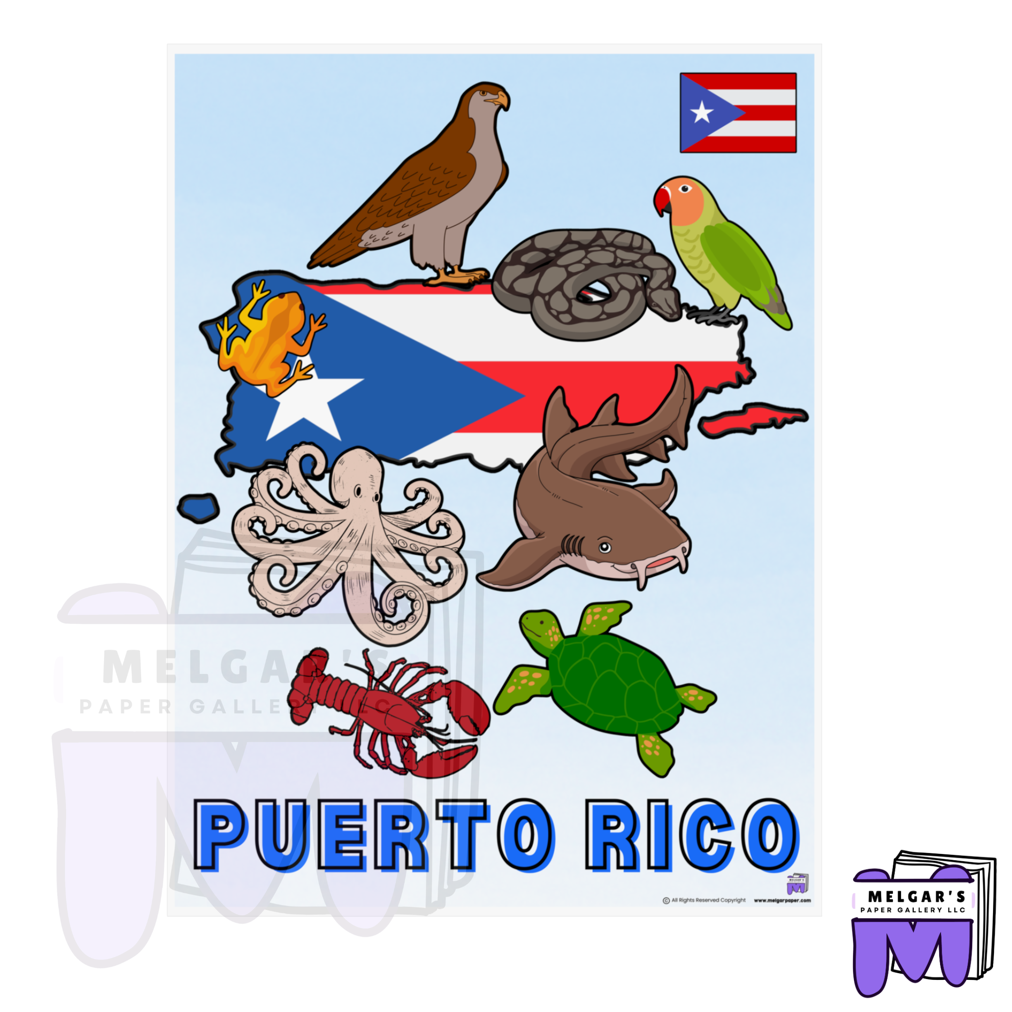 Puerto Rican Culture Educational Poster – Vibrant & Child-Friendly