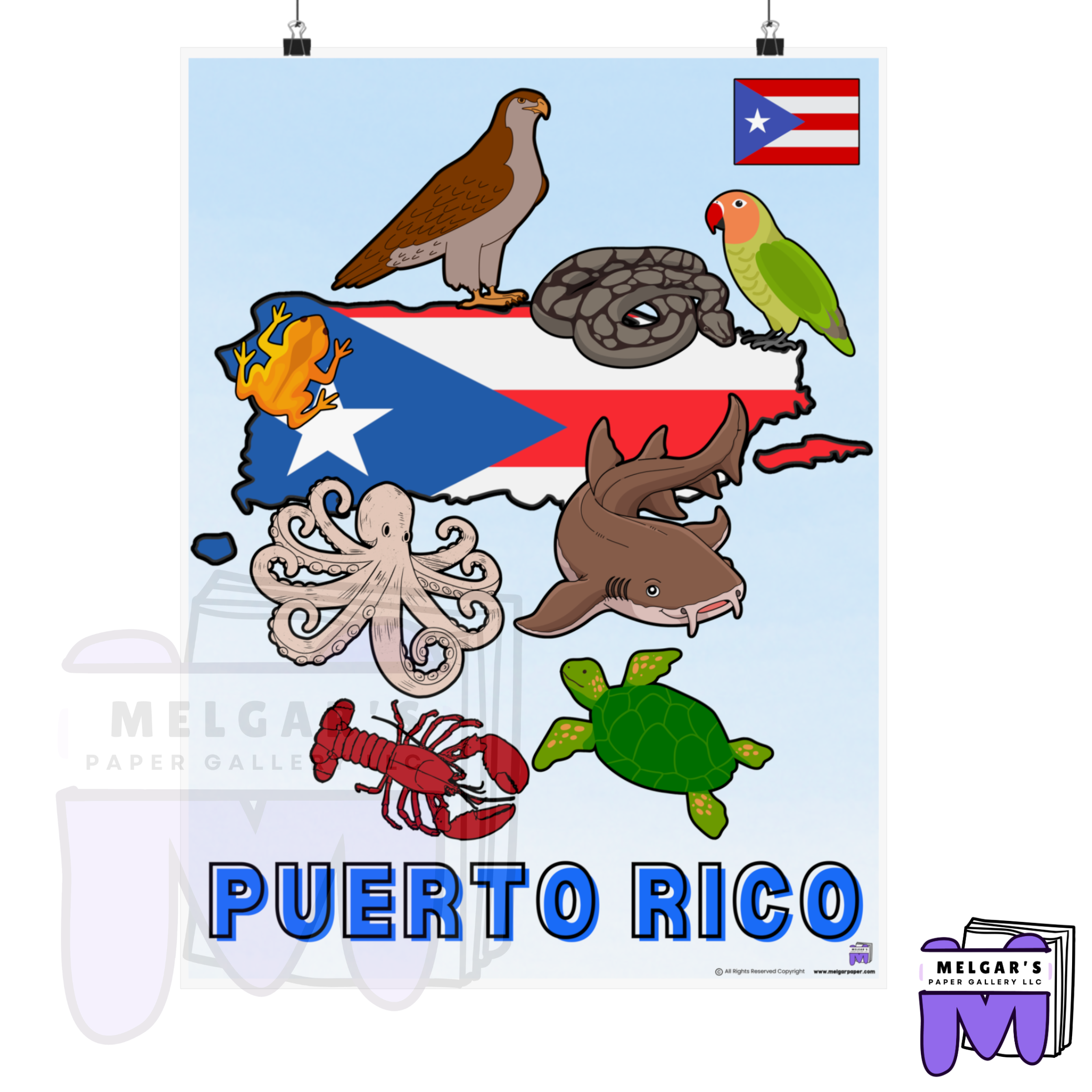 Puerto Rican Culture Educational Poster – Vibrant & Child-Friendly