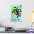 Educational Brazil Wildlife and Map Classroom Poster
