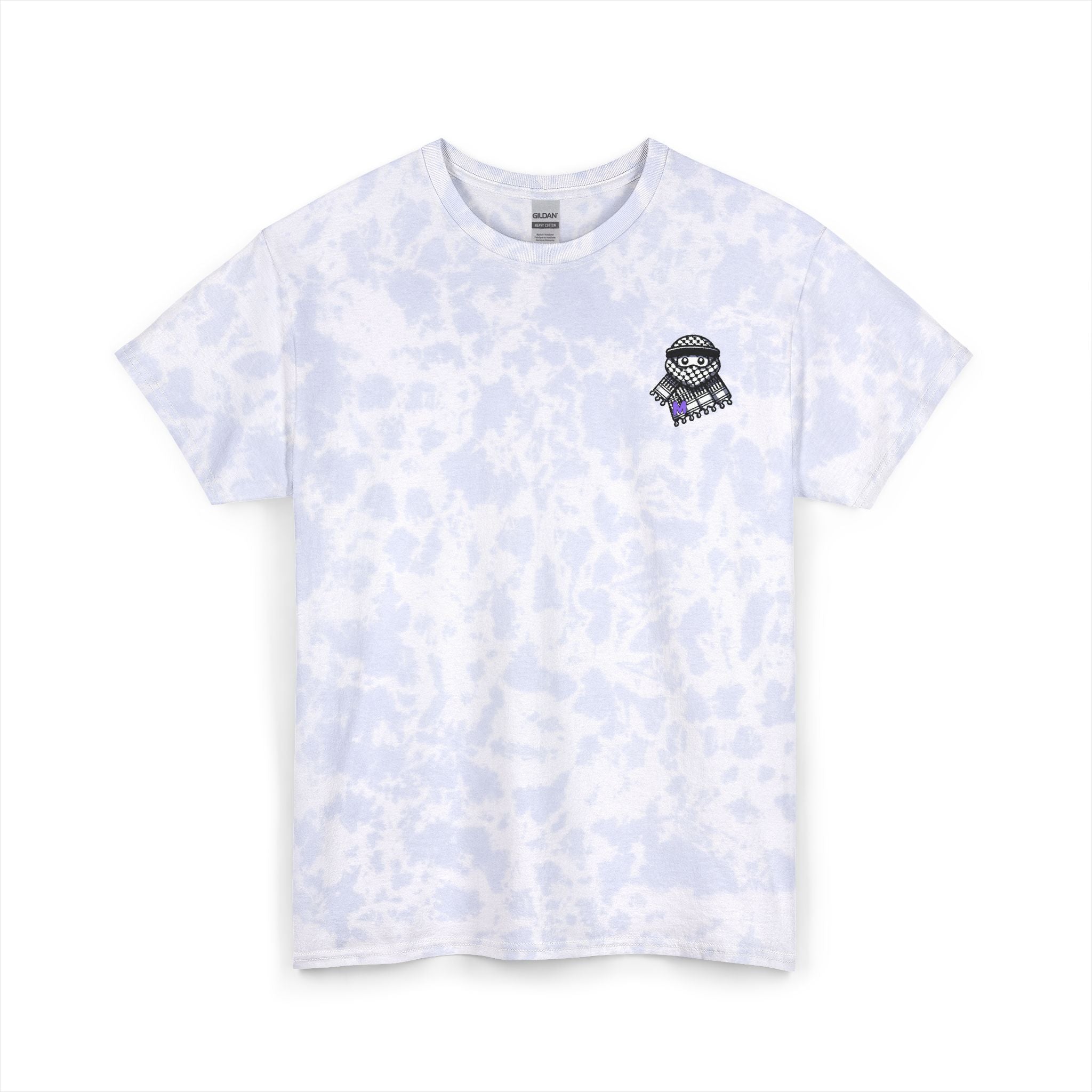 Keffiyeh Buddy Tie Dye Cotton Tee by Melgar's Paper Gallery - Unisex Tee for Men & Women