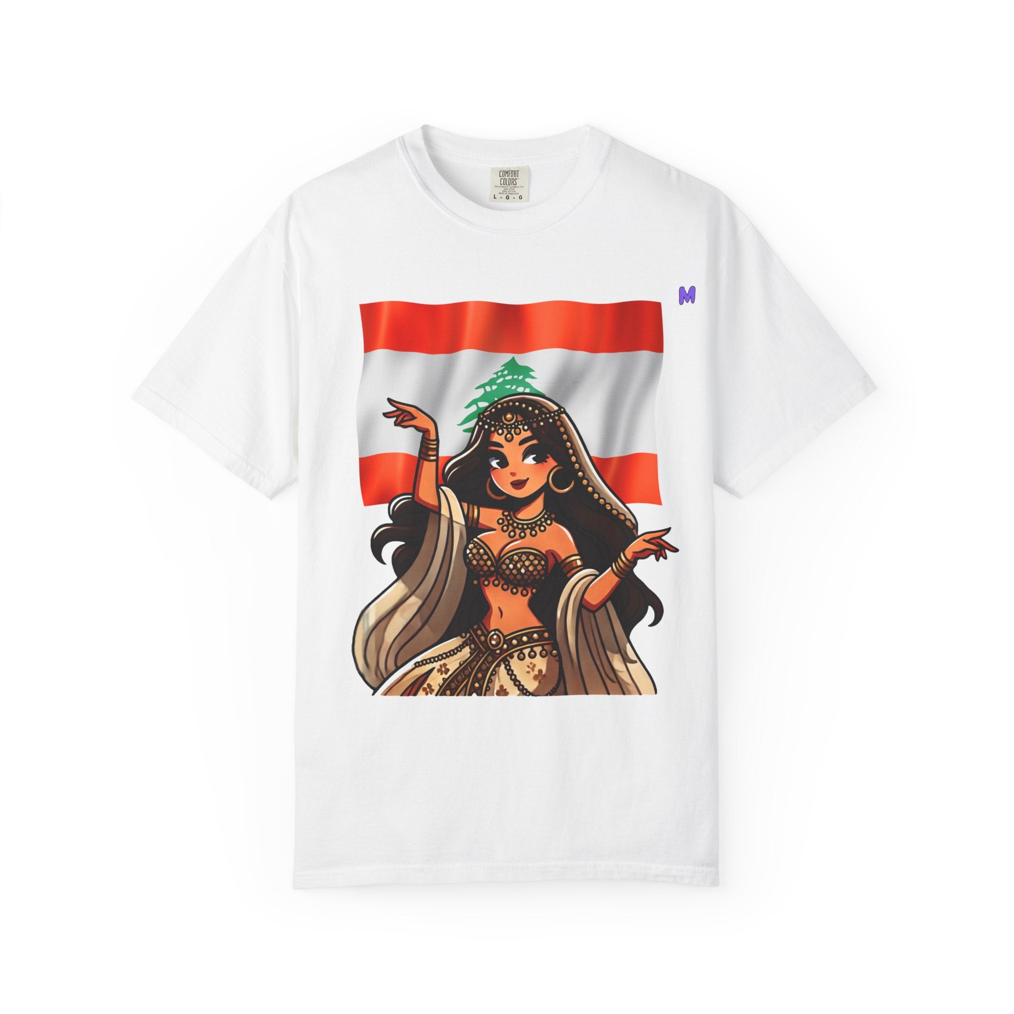 Lebanese Pride “Cedar Goddess” Unisex T-Shirt — White, Black, Military Green (S–4XL)
