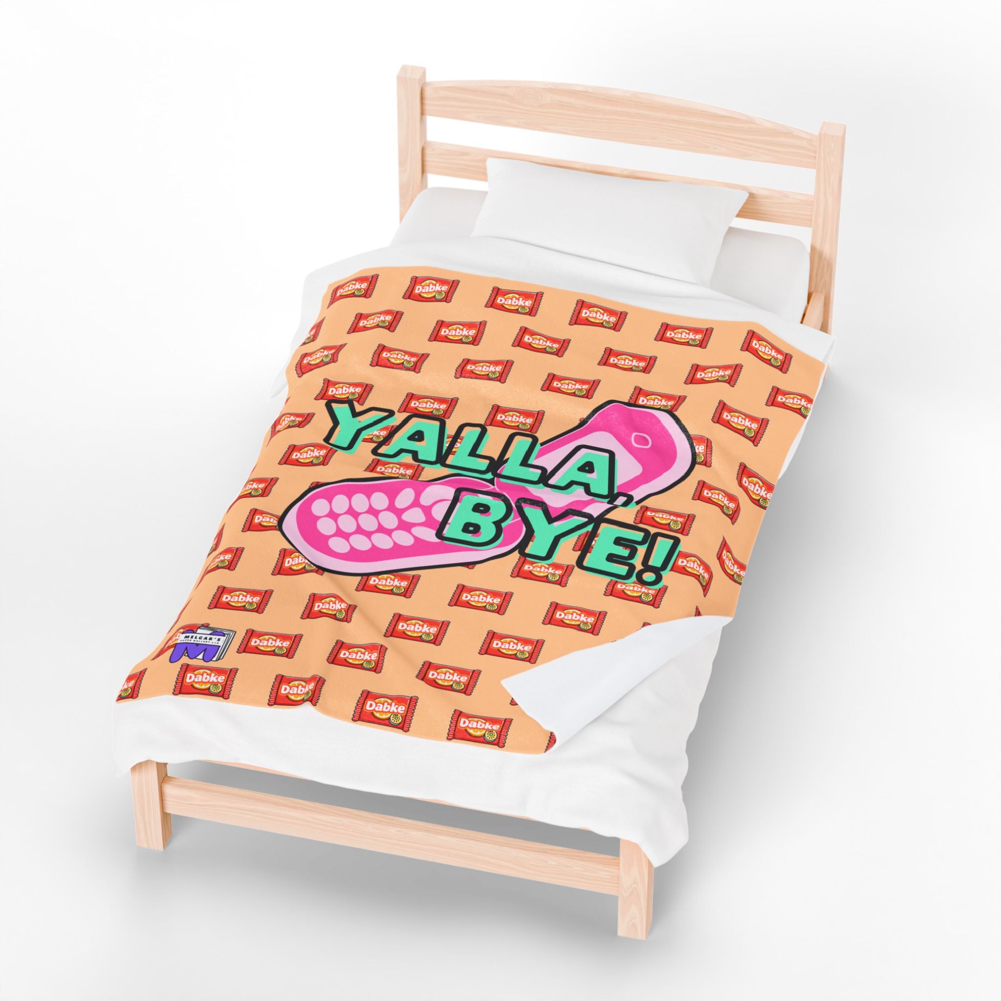 Lebanese Plush Blanket with Dabke Snack Bar Design