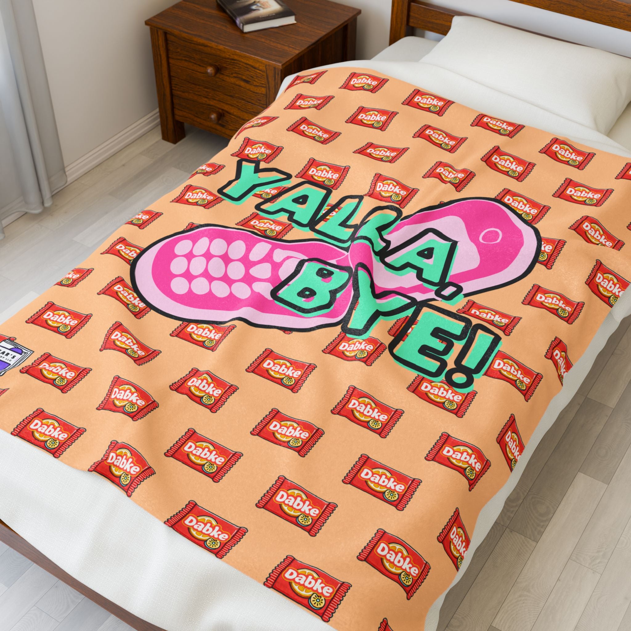Lebanese Plush Blanket with Dabke Snack Bar Design