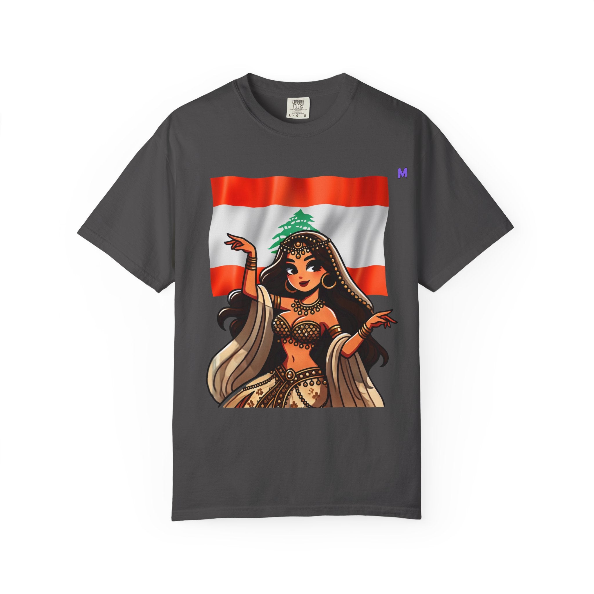 Lebanese Pride “Cedar Goddess” Unisex T-Shirt — White, Black, Military Green (S–4XL)