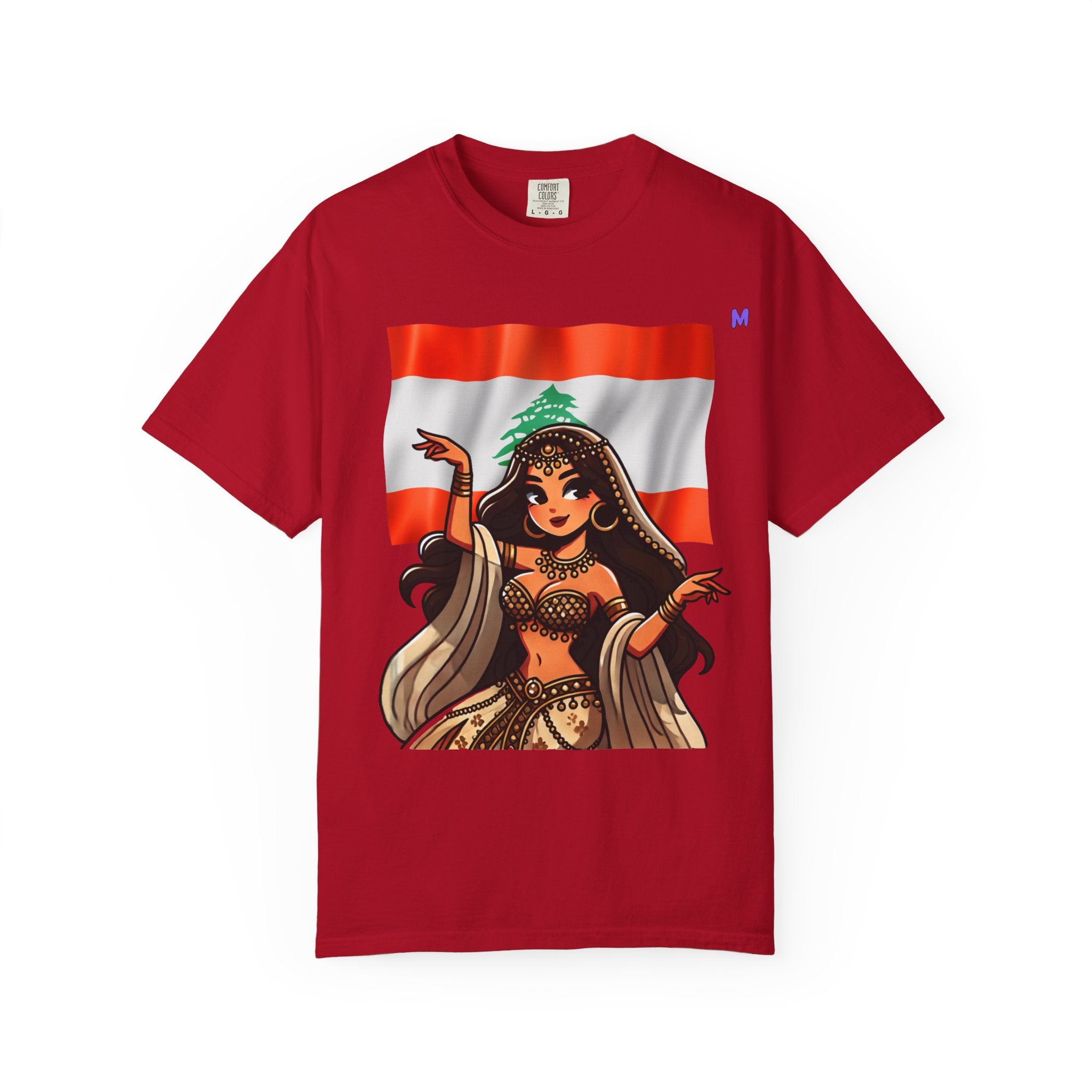 Lebanese Pride “Cedar Goddess” Unisex T-Shirt — White, Black, Military Green (S–4XL)