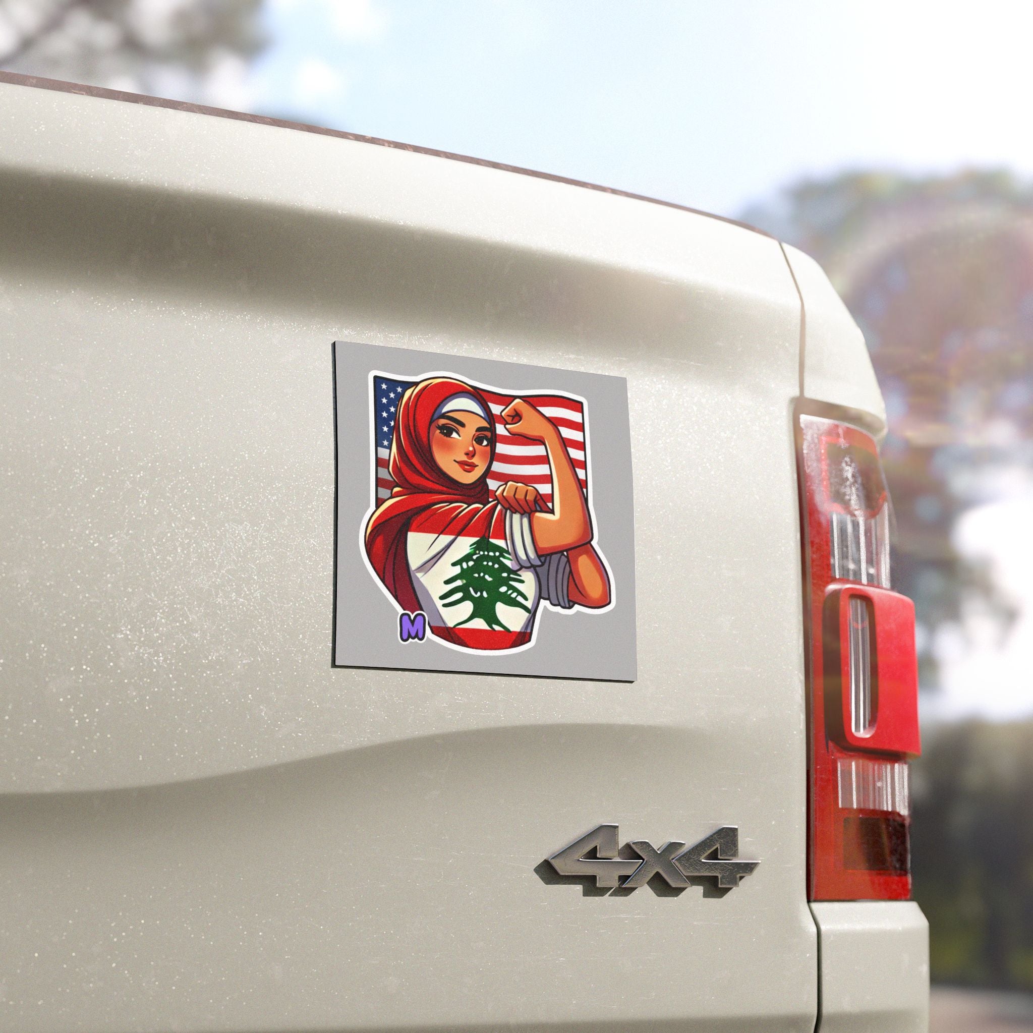 Lebanese-American Strong Car Magnet – Exclusive from Melgar's Paper Gallery