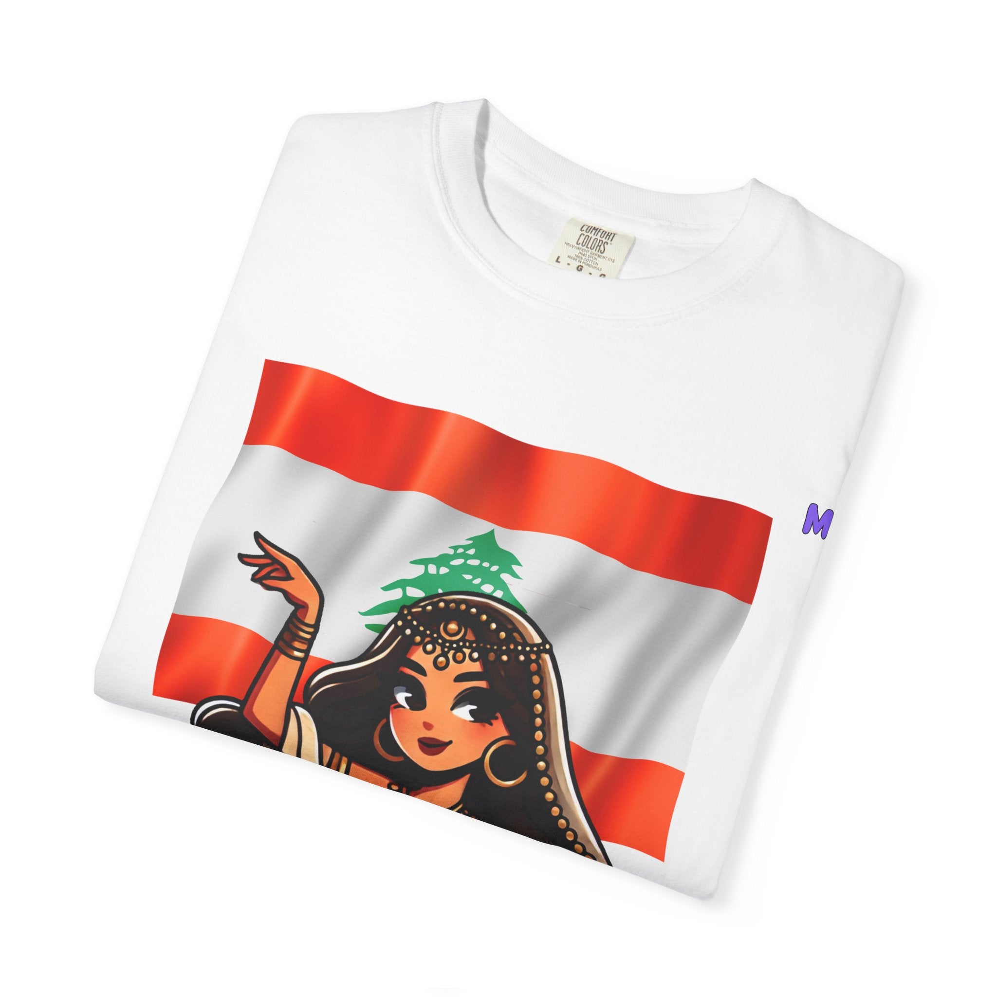 Lebanese Pride “Cedar Goddess” Unisex T-Shirt — White, Black, Military Green (S–4XL)