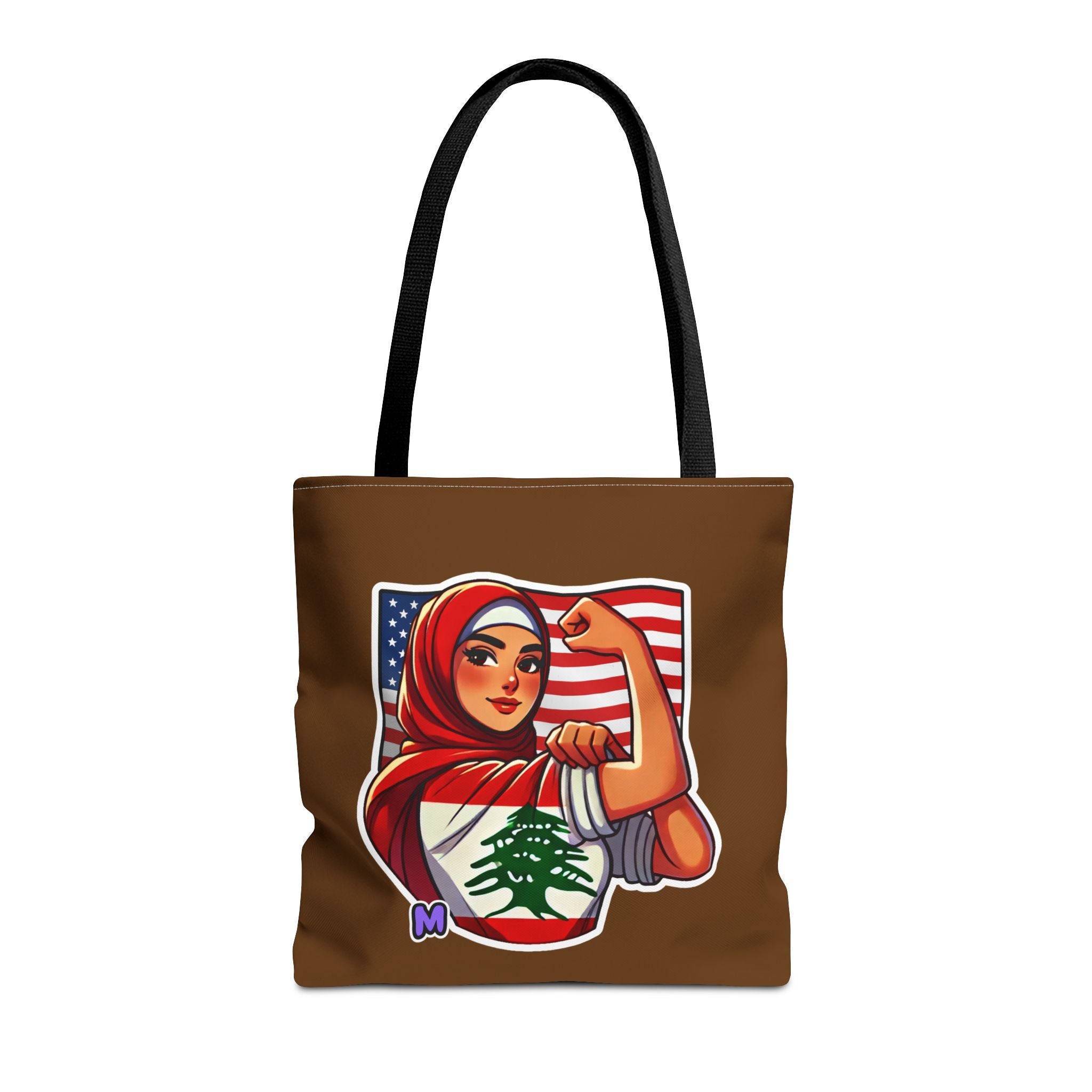 Large Strength & Unity Tote Bag – Lebanese Pride Design | Re-usable Shopping Bag Tote