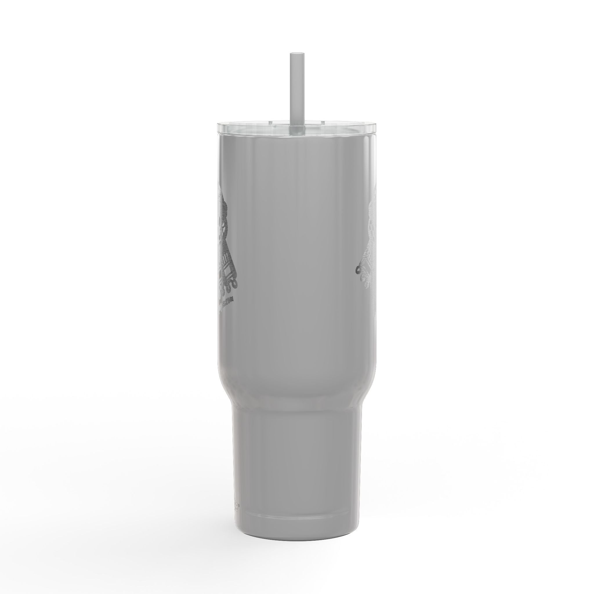 Keffiyeh Buddy Travel Tumbler with Handle & Straw — Vacuum-Insulated, 40 oz