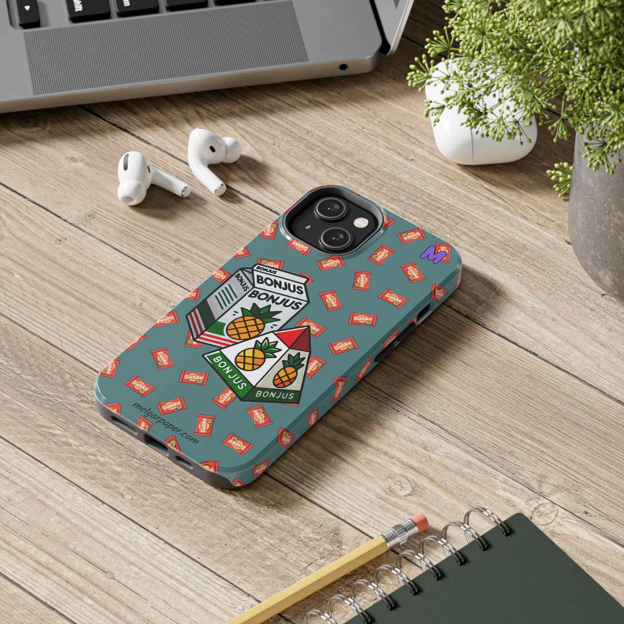 Tough Phone Case - Lebanese Pineapple Juice Design, Durable Protection