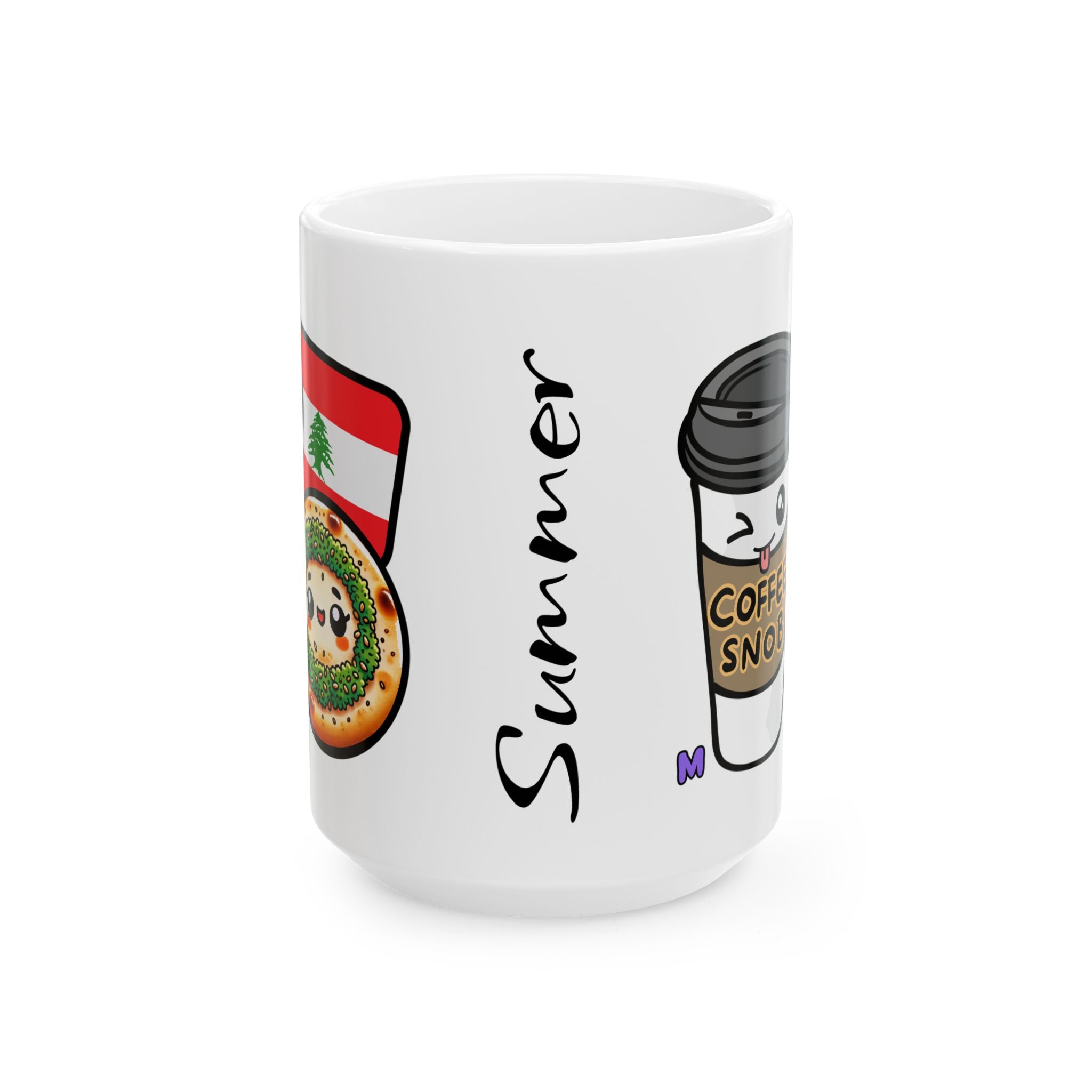 MELGARPAPER - Custom Lebanese Coffee Vibes Ceramic Mug - Coffee Drinkware, Fun Kitchen Decor, Perfect for Birthday Celebrations