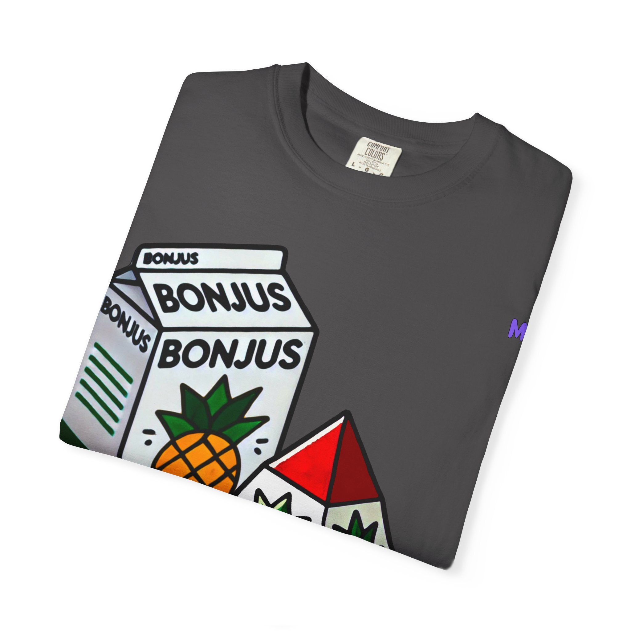 Bonjus Pineapple Juice Graphic Tee — Unisex T-Shirt (Red, Military Green, Charcoal, White | S–4XL)